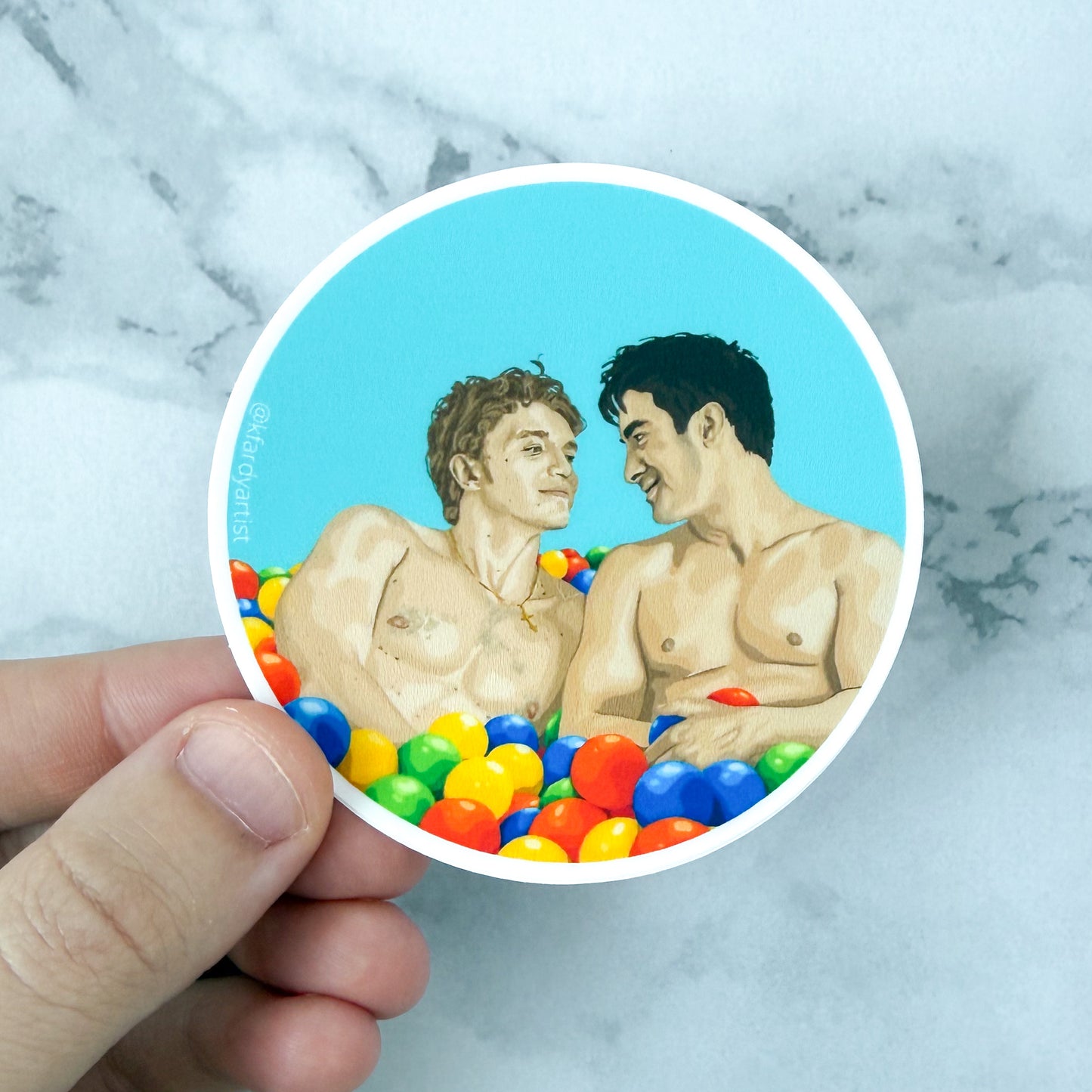 “We’re Good Here.” - round 3" sticker