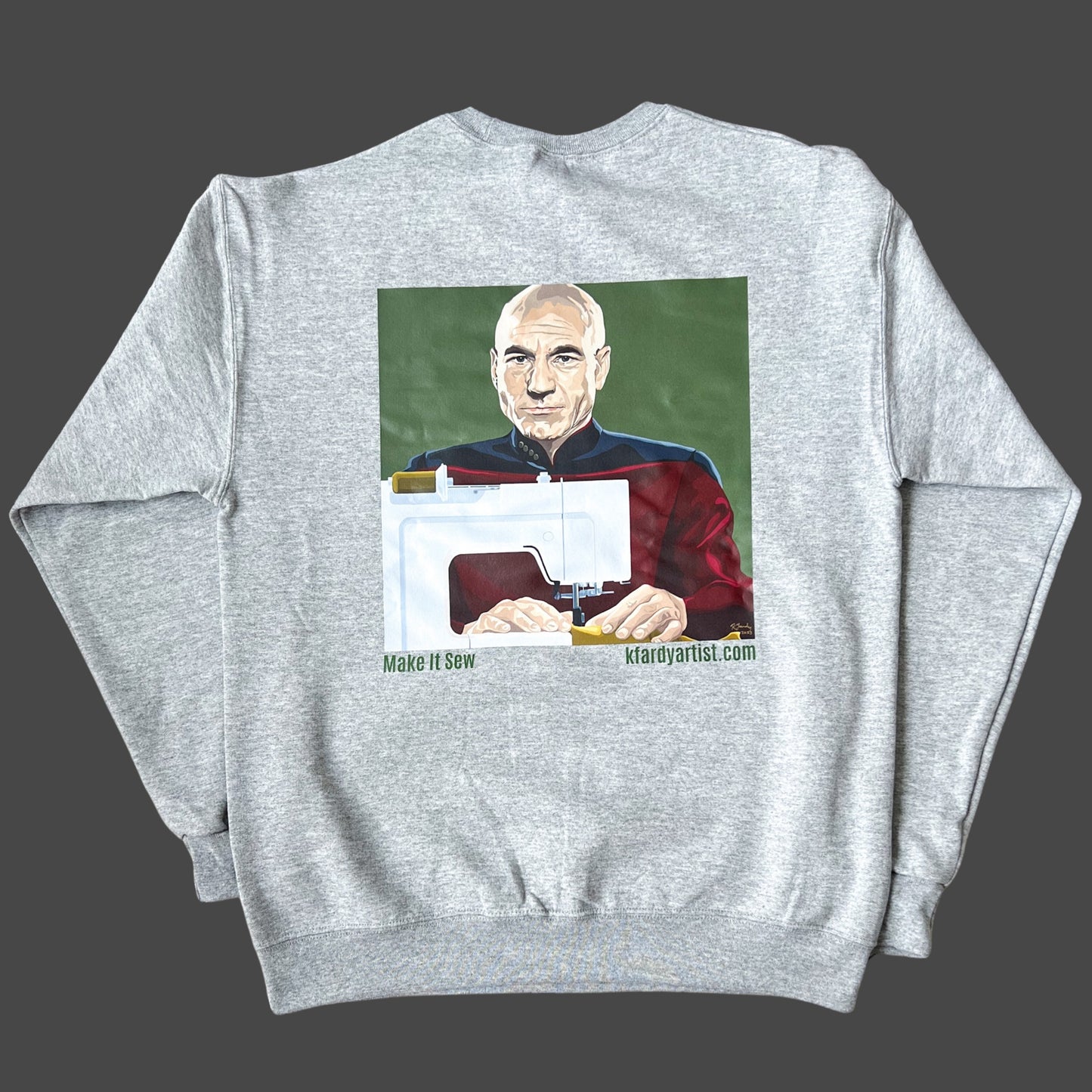 Make It Sew grey crew sweatshirt