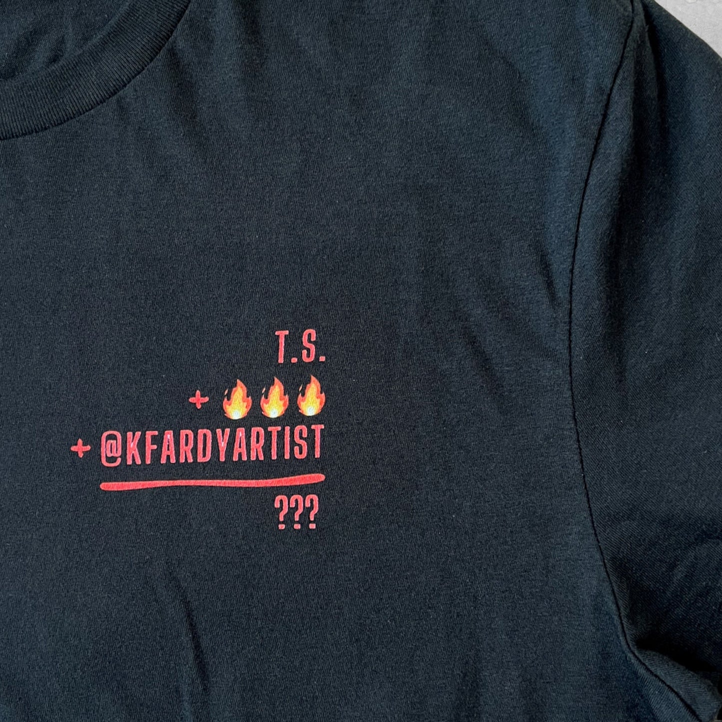 Burning Red black t-shirt