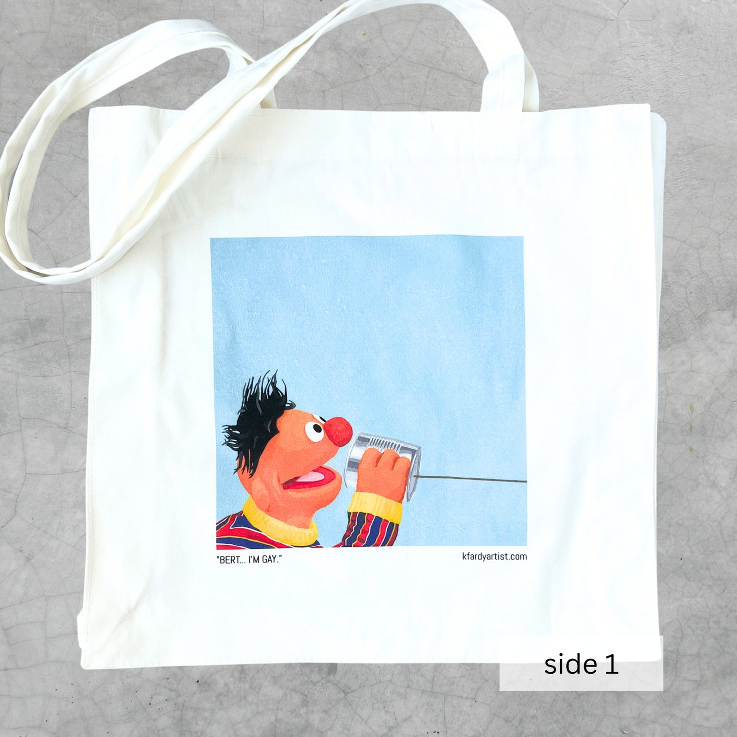 "B... I'm Gay." double-sided tote bag