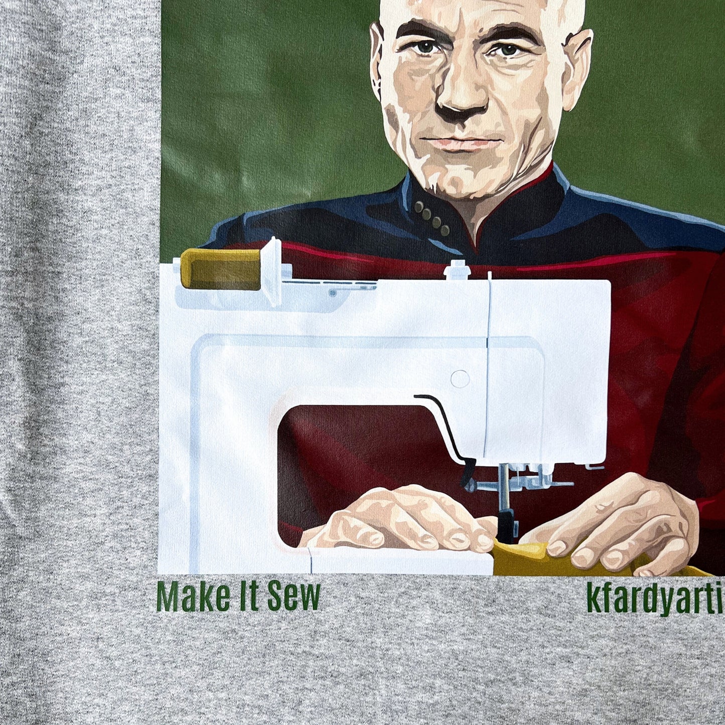 Make It Sew grey crew sweatshirt