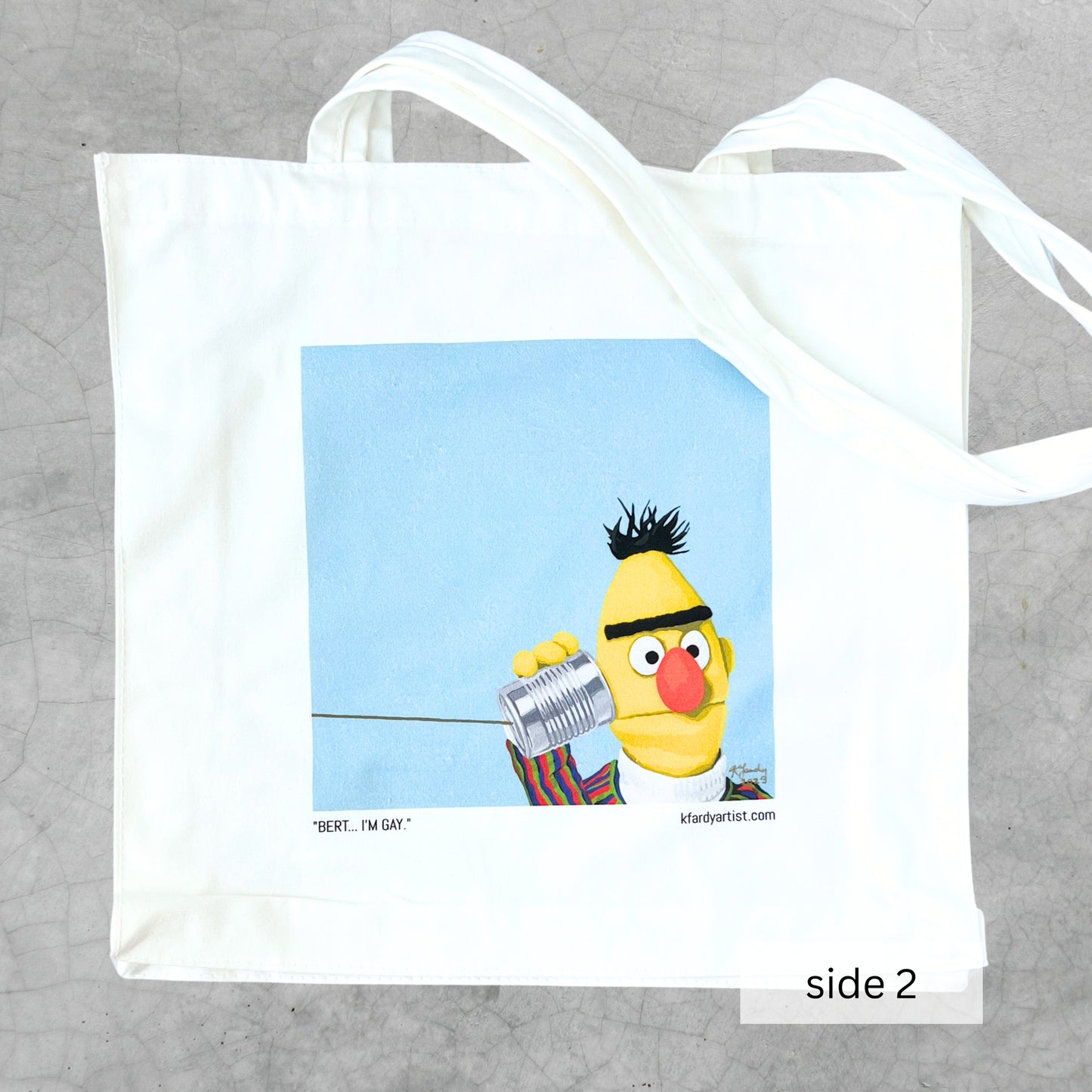 "B... I'm Gay." double-sided tote bag