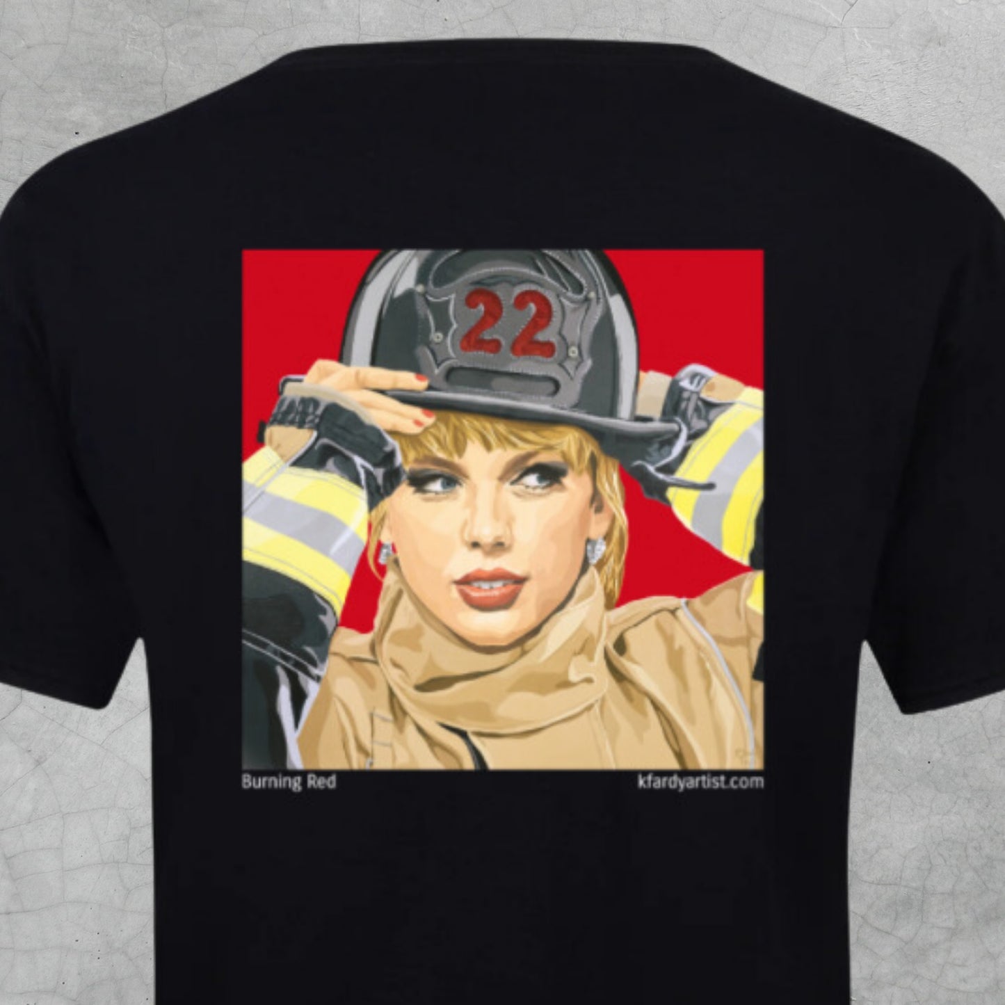 Burning Red black t-shirt