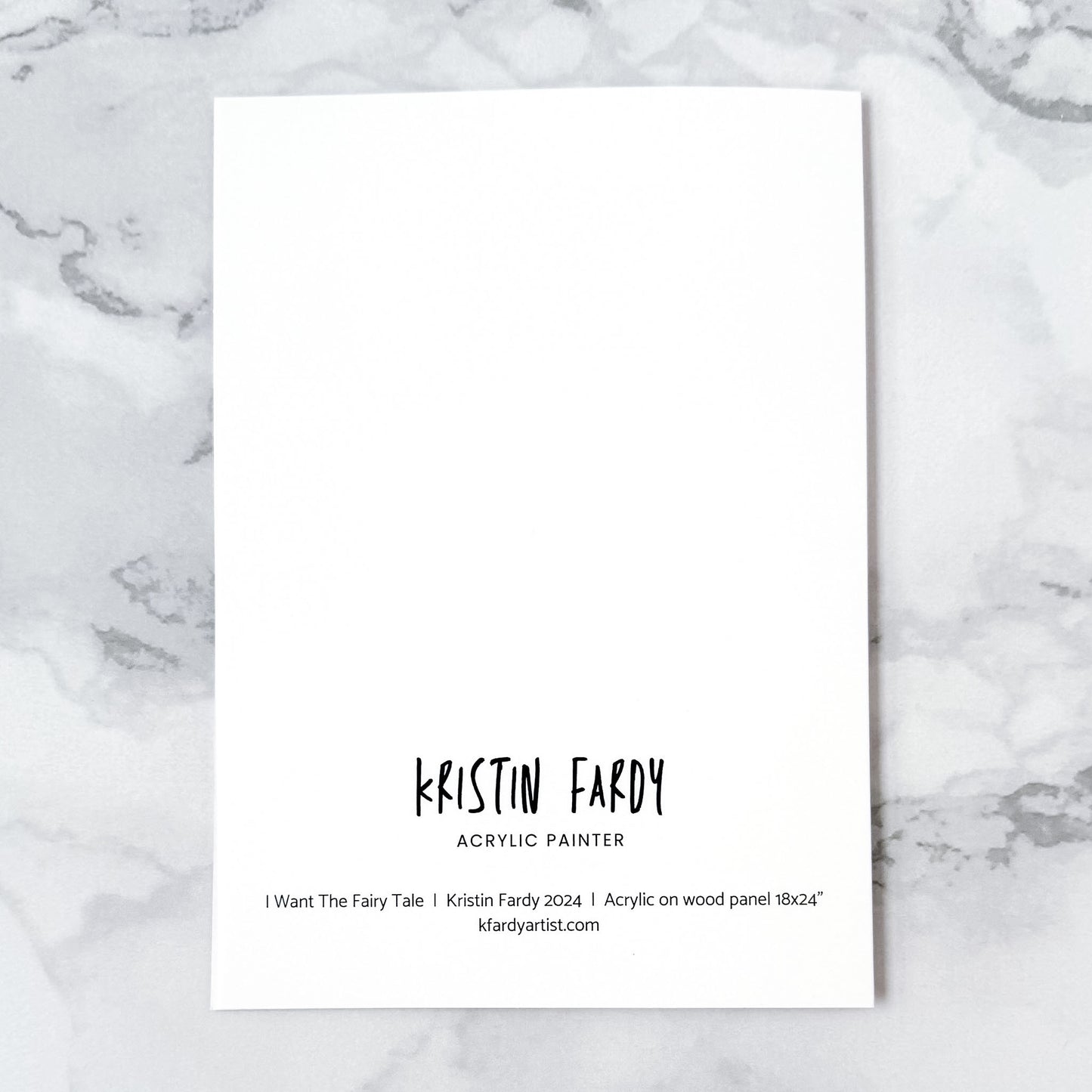 Blank greeting card - I Want The Fairy Tale