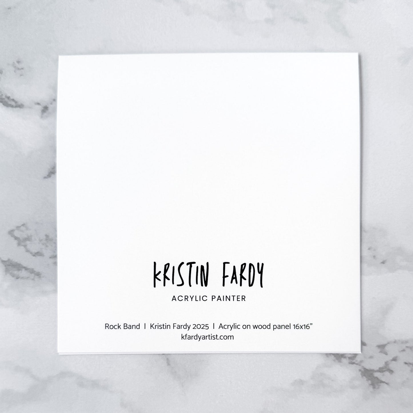 Blank greeting card - Rock Band