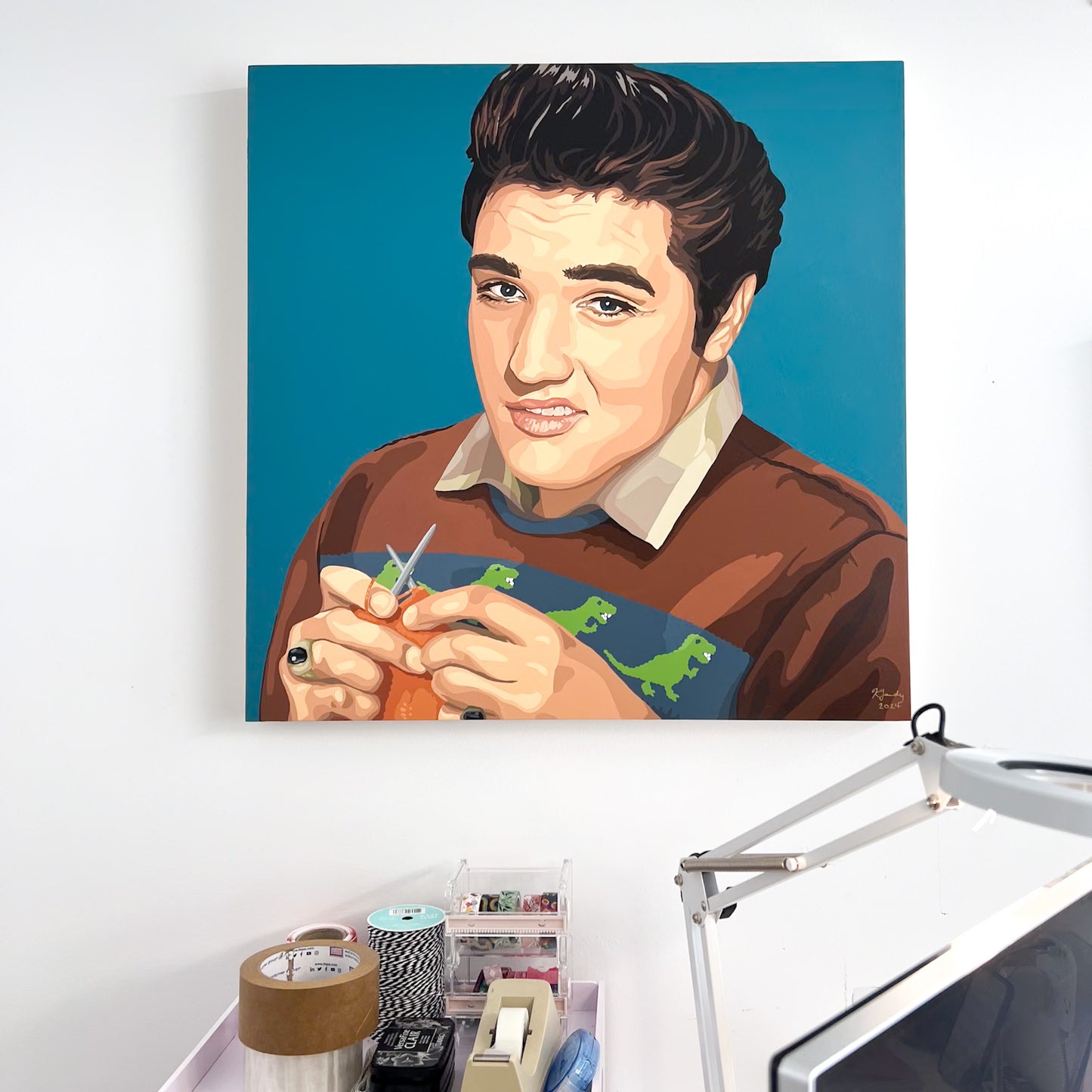 The King Of Knit And Purl | 24x24"