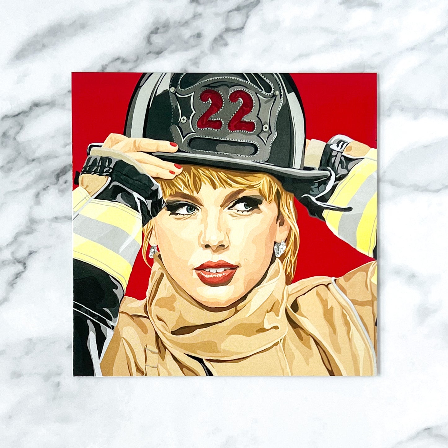 Blank greeting card - Burning Red (Taylor)