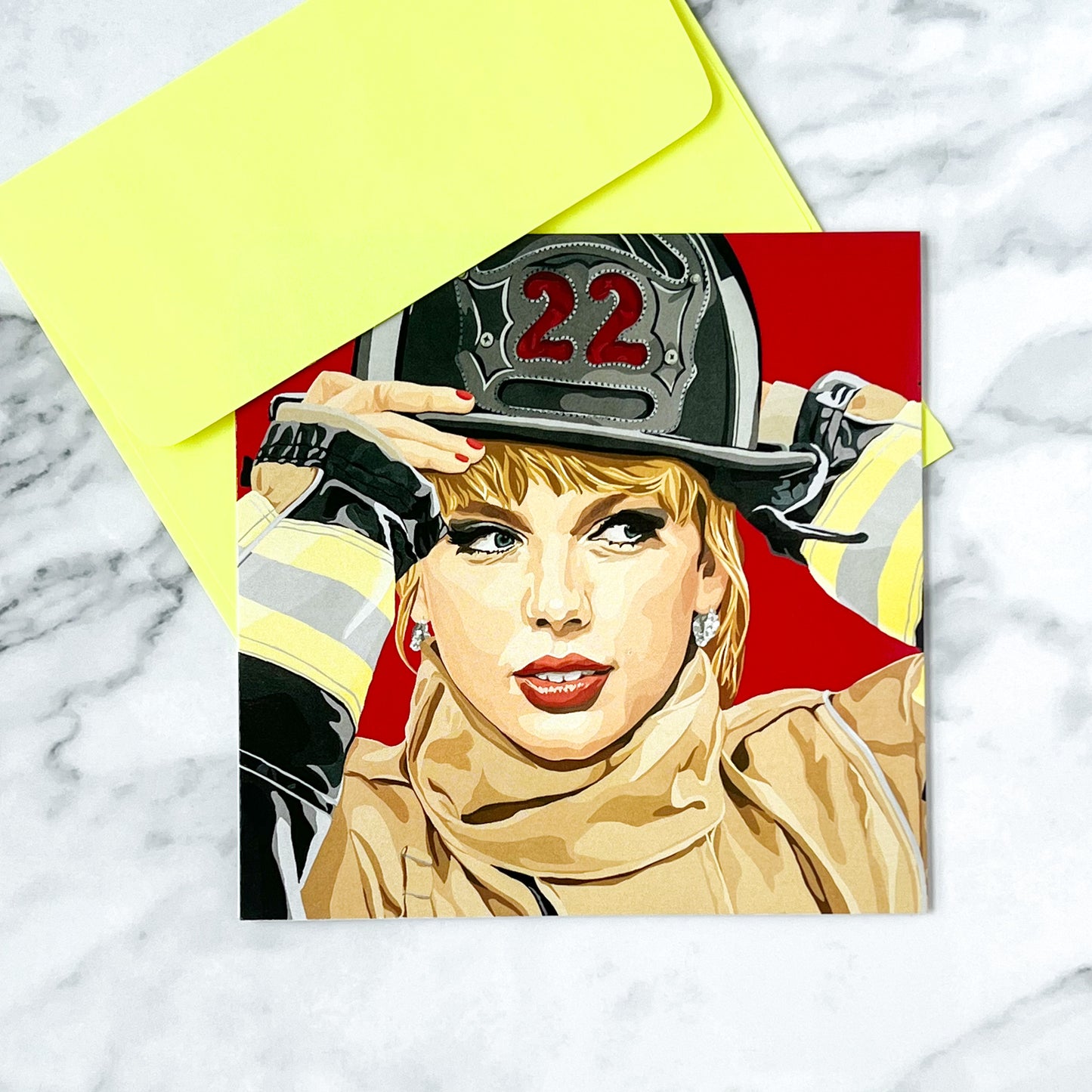Blank greeting card - Burning Red (Taylor)