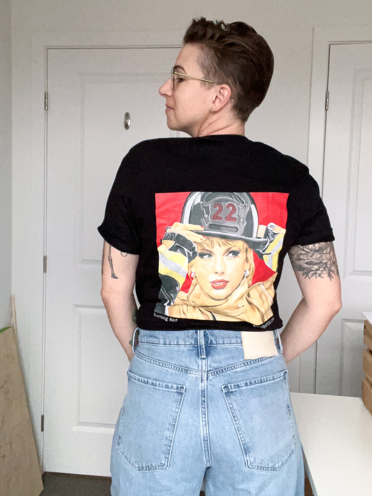 Burning Red black t-shirt