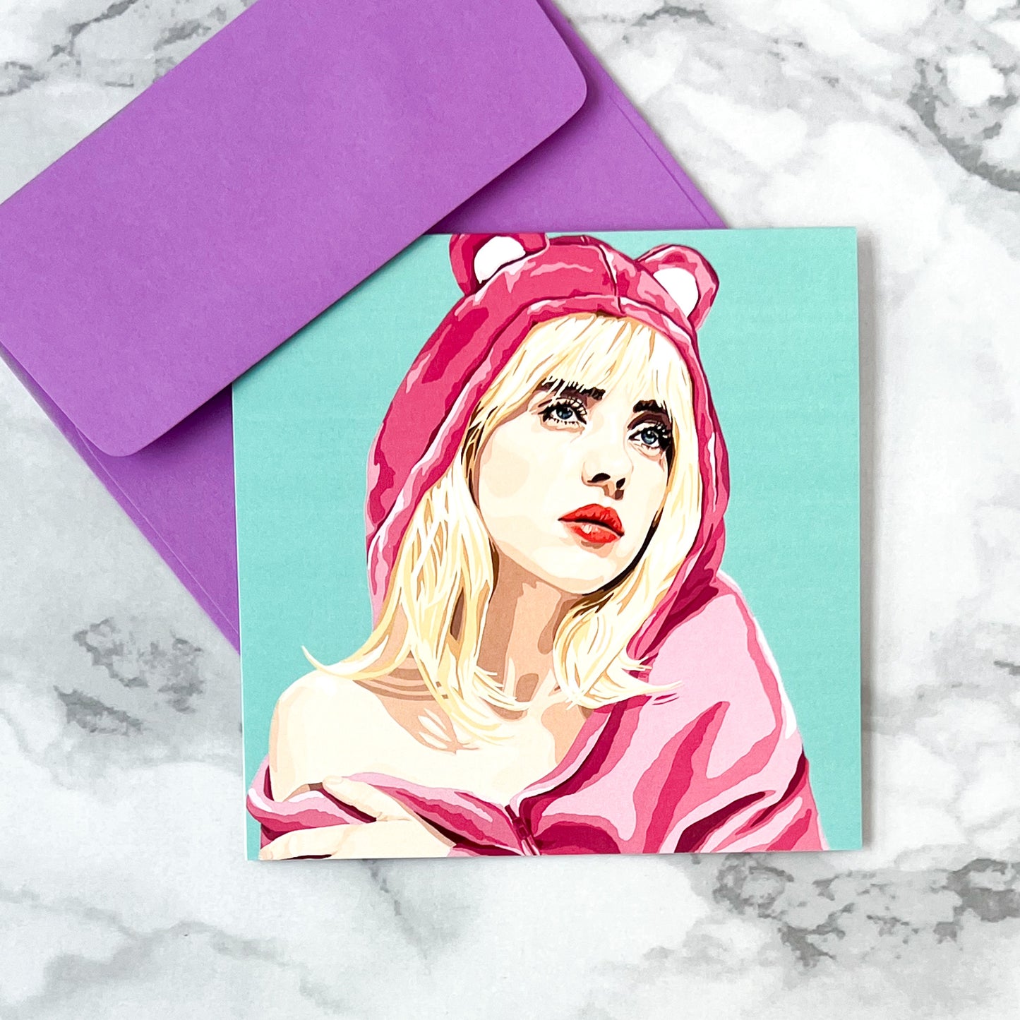 Blank greeting card - For The Oxytocin (Billie Eilish)