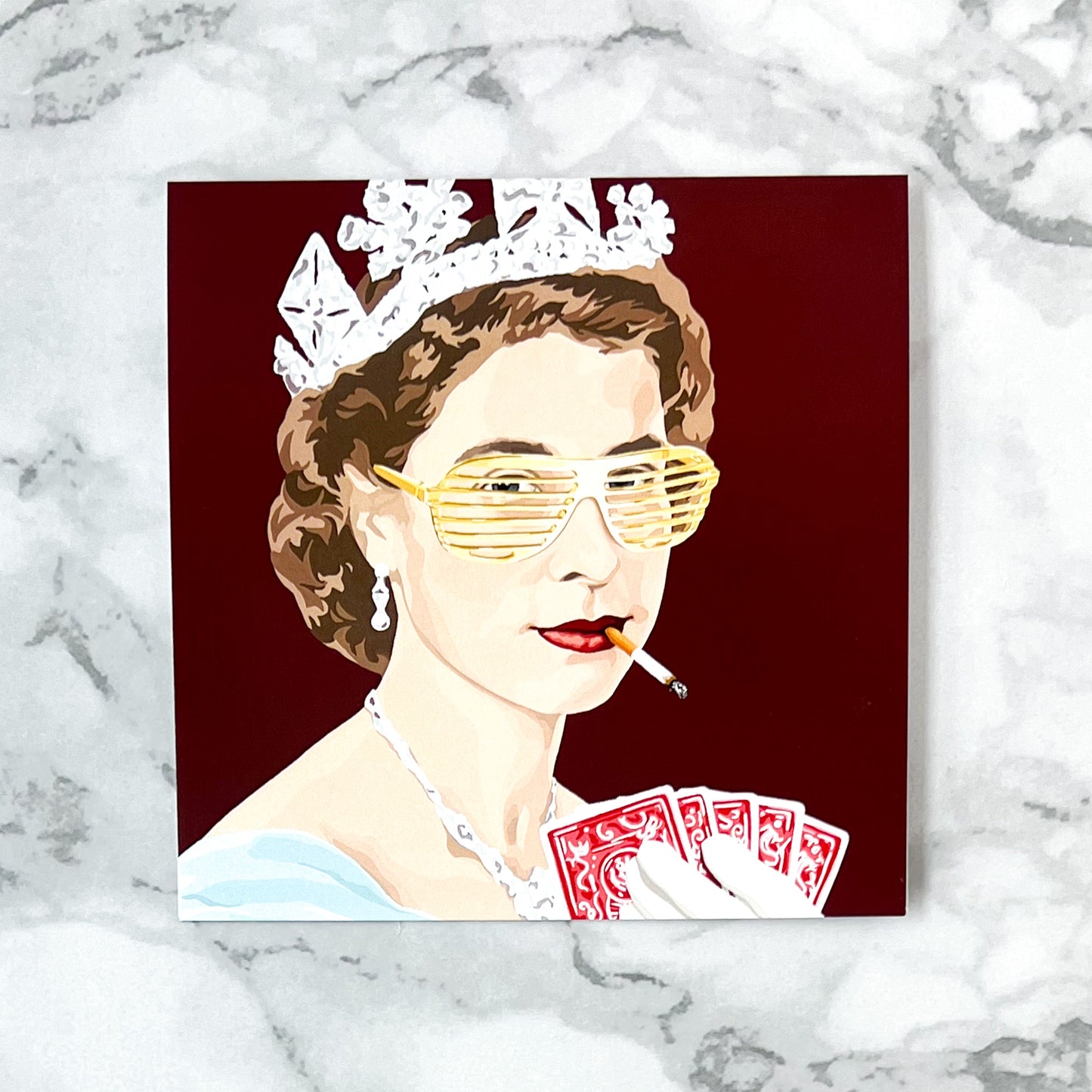 Blank greeting card - I've No Need To Bluff With A Royal Flush