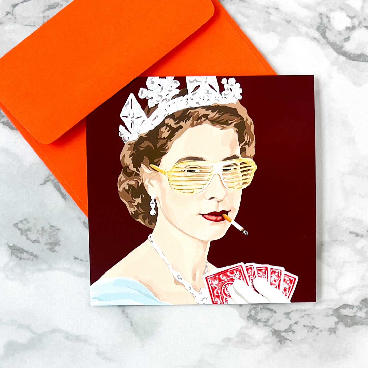 Blank greeting card - I've No Need To Bluff With A Royal Flush