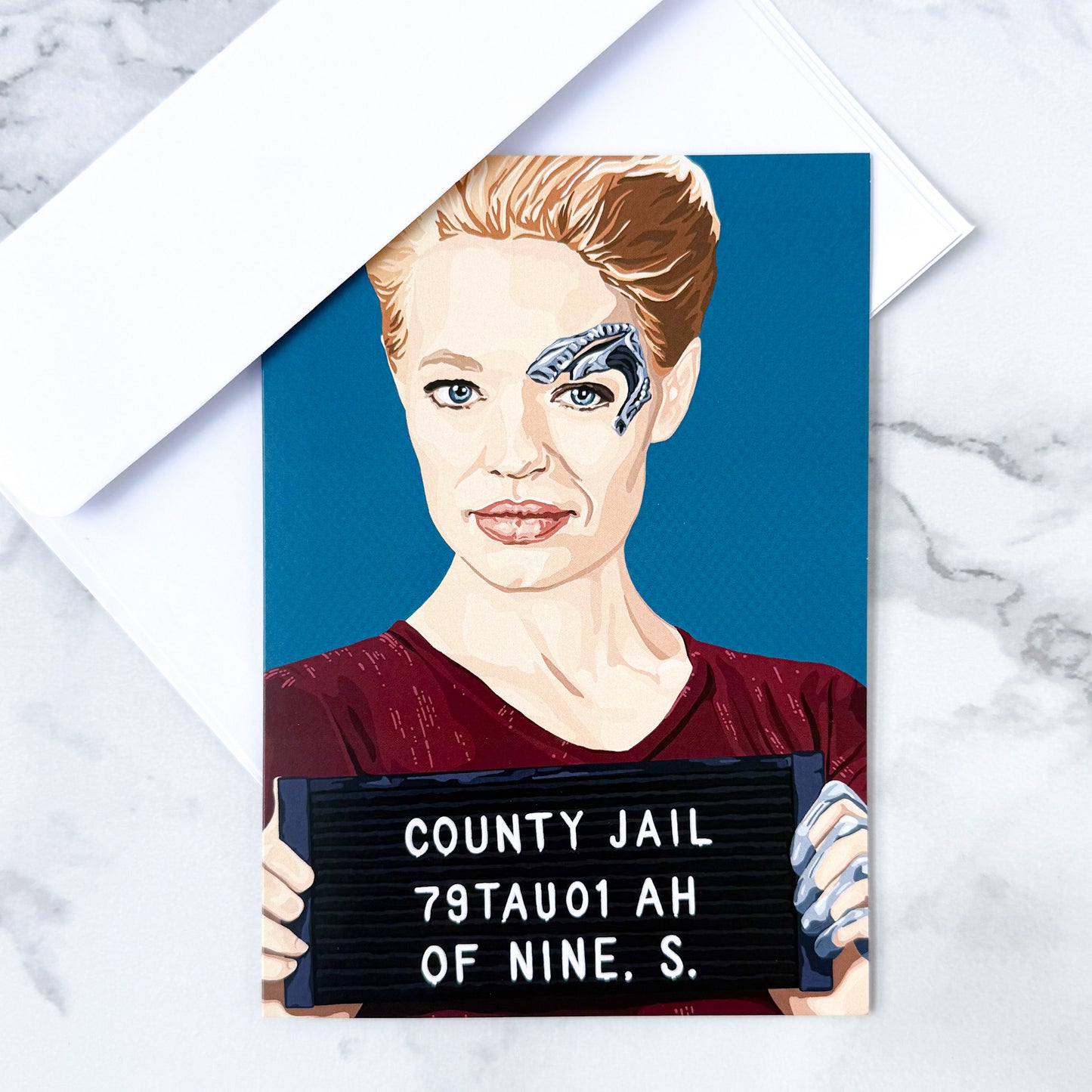 Blank greeting card - Seven Of Crime