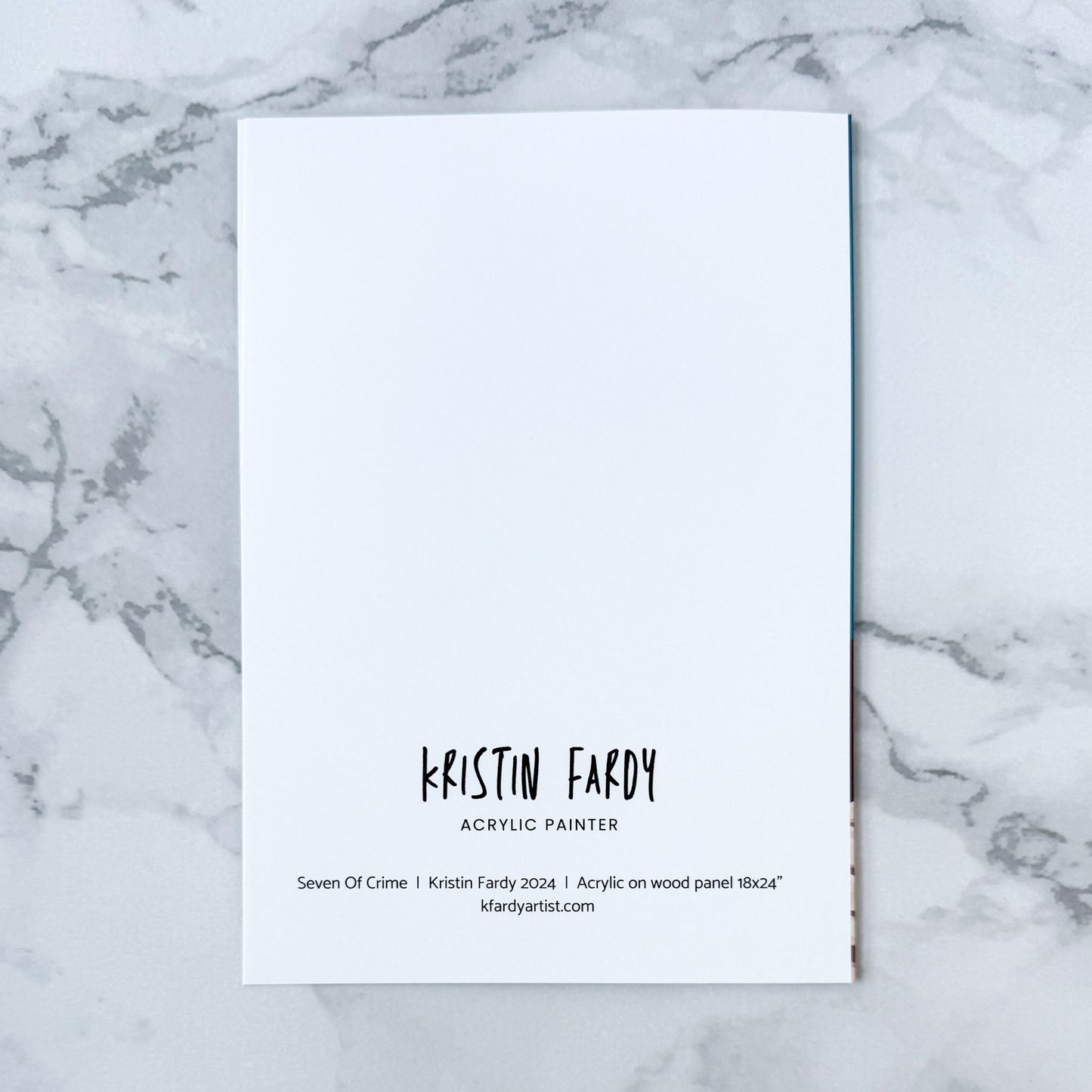 Blank greeting card - Seven Of Crime