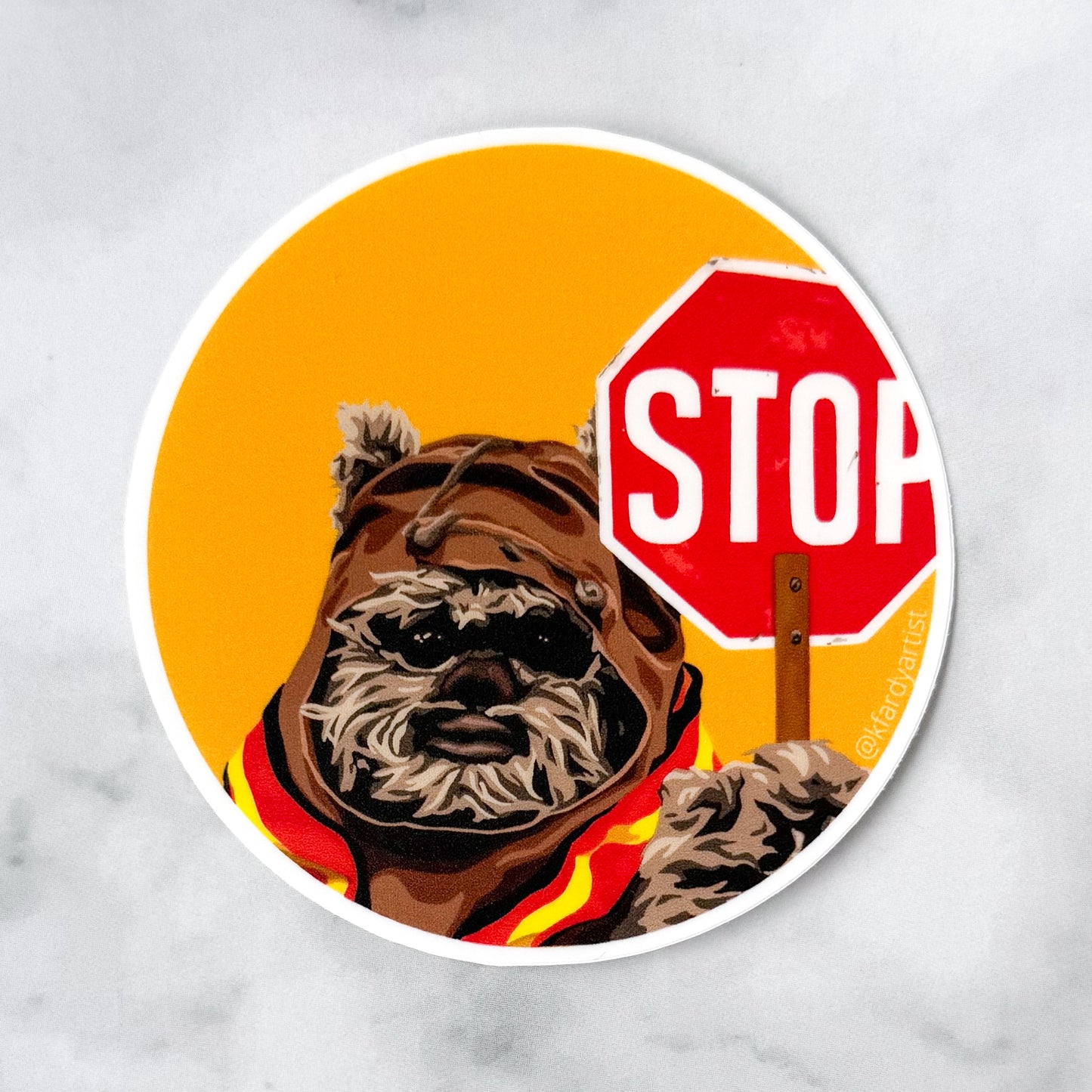 How Did Wicket Cross The Road? Ewoked. - round 3" sticker