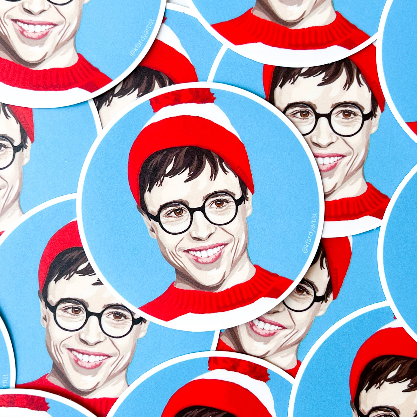 Elliot Page round 3" sticker