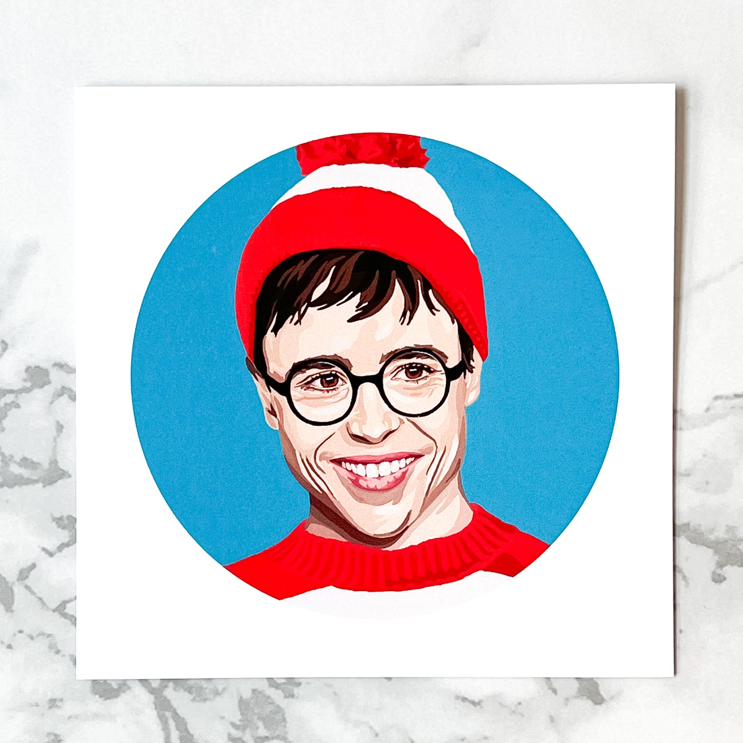 Blank greeting card - Elliot Page hiding in plain sight