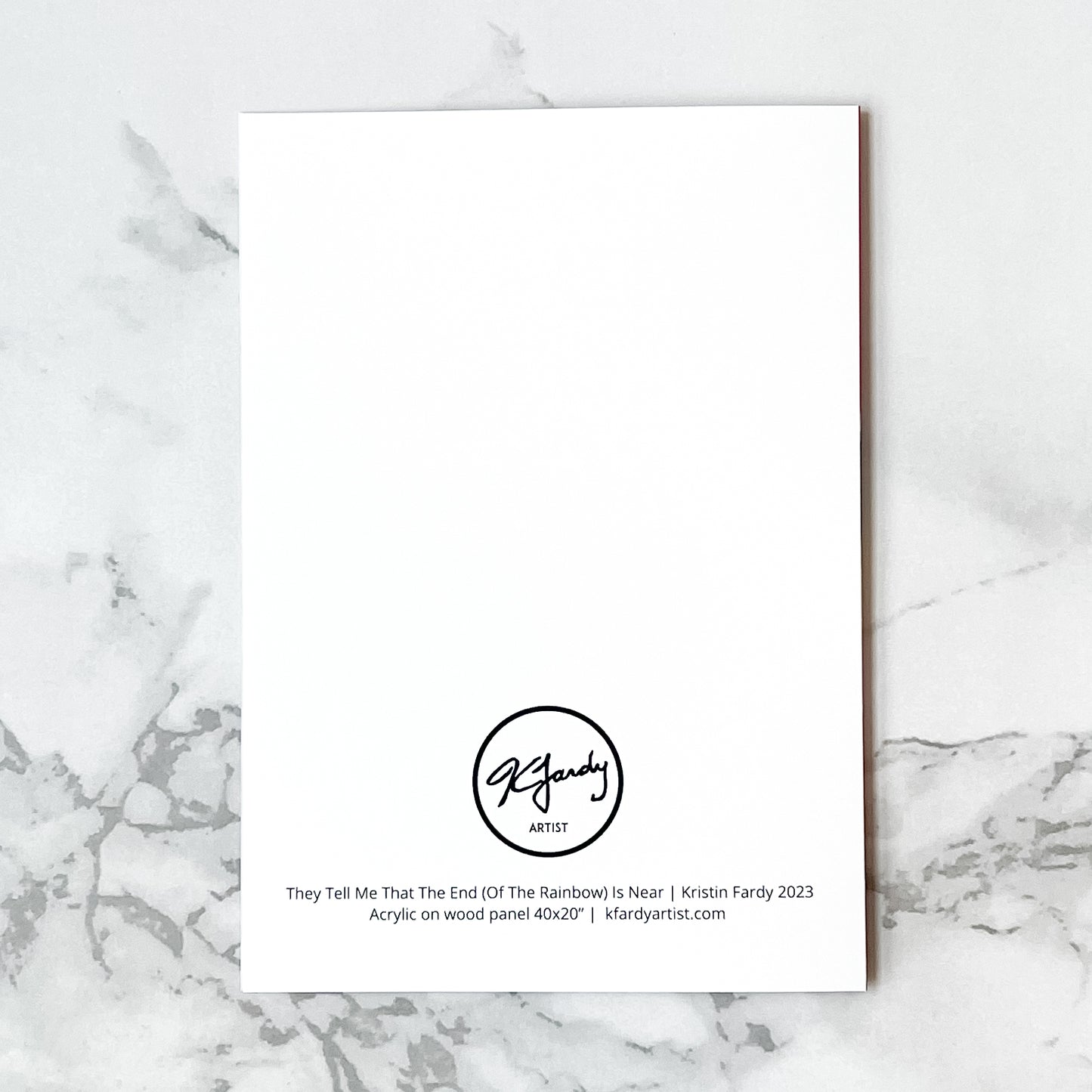 Blank greeting card - Harry Styles with rainbow and marshmallows