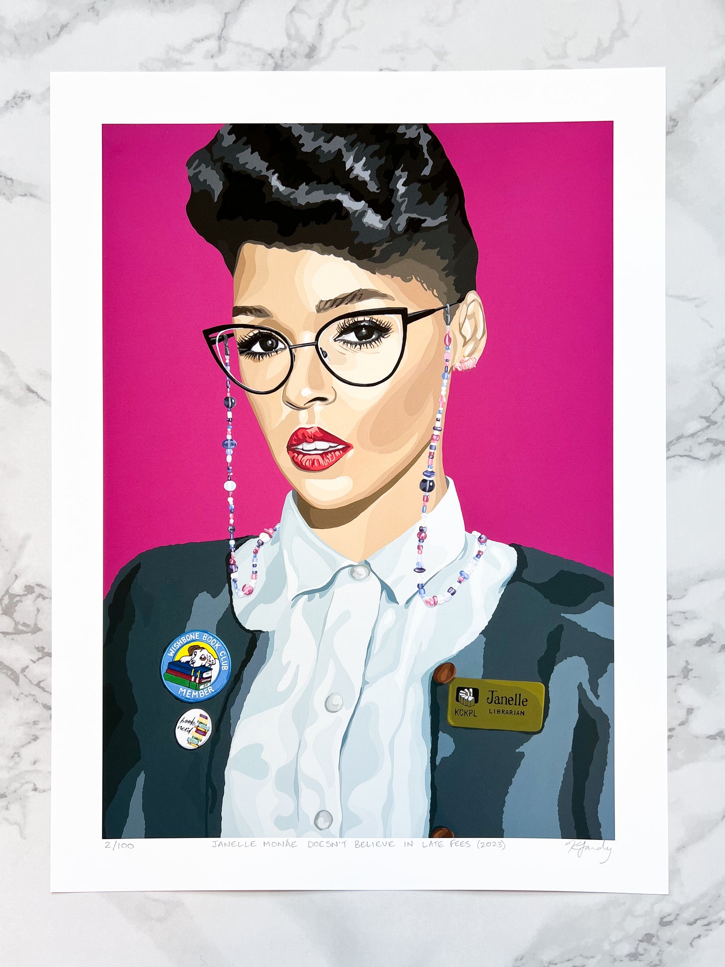Print - Janelle Monáe Doesn't Believe In Late Fees (2 sizes)