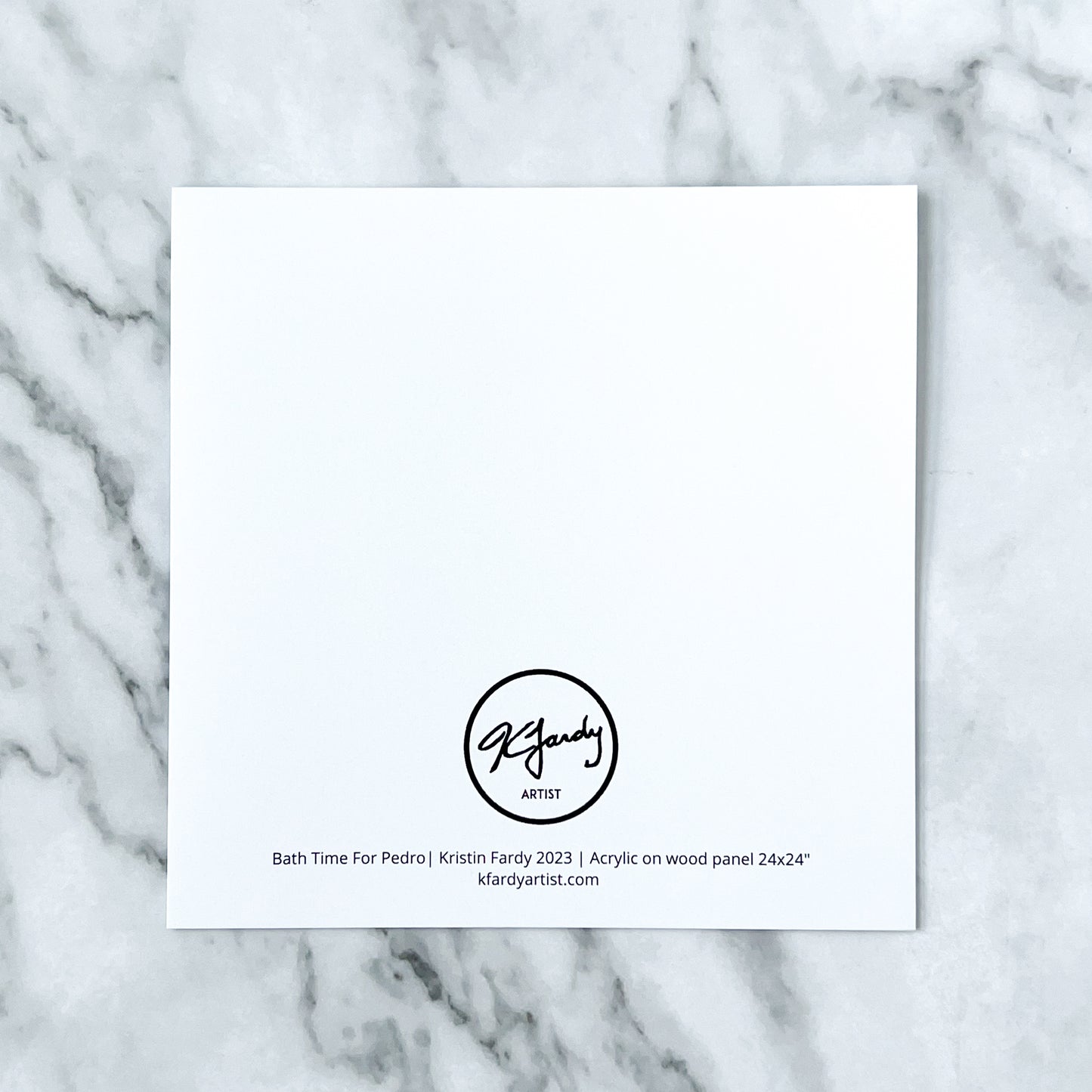 Blank greeting card - Bath Time For Pedro