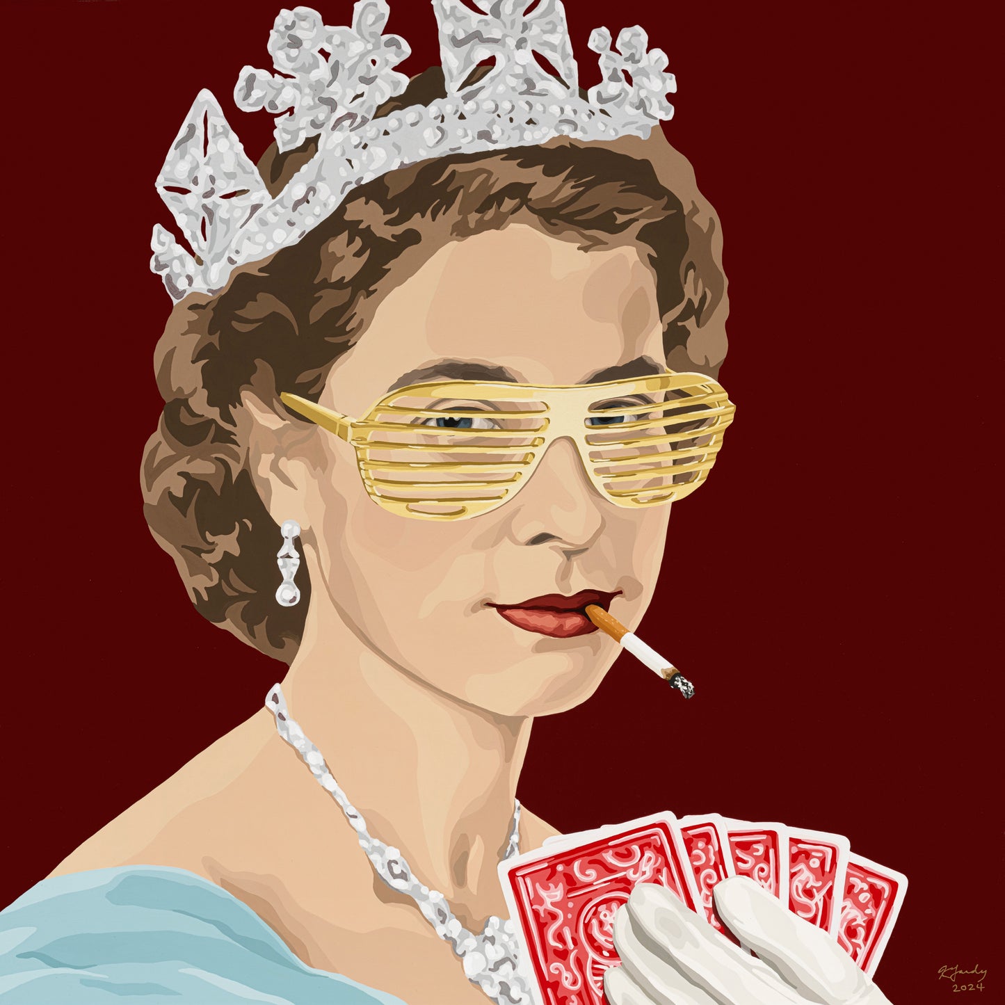 I've No Need To Bluff With A Royal Flush | 24x24"
