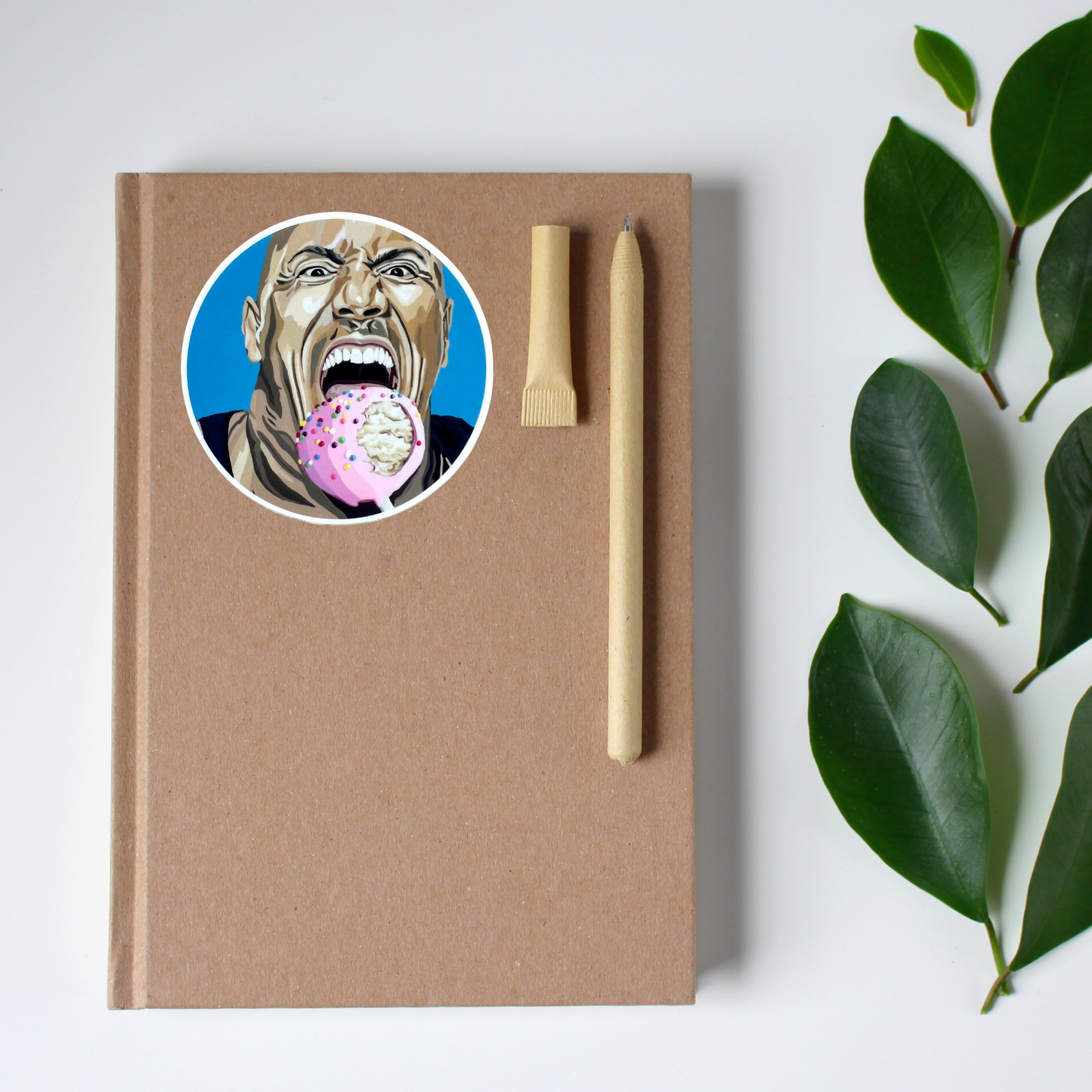 The Rock Is Coming For Your Cake Pop round 3" sticker