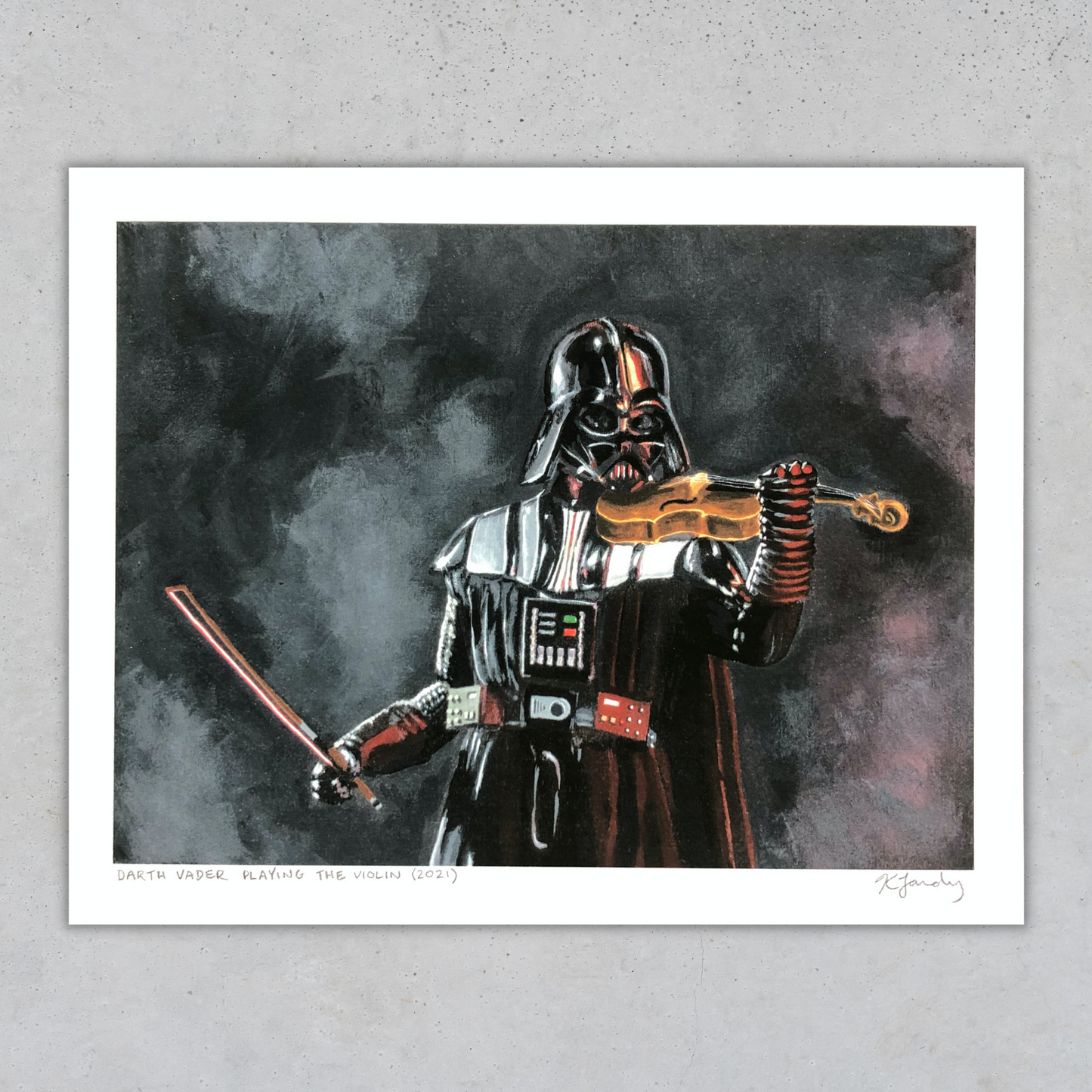Print - D Playing the Violin (2 sizes)