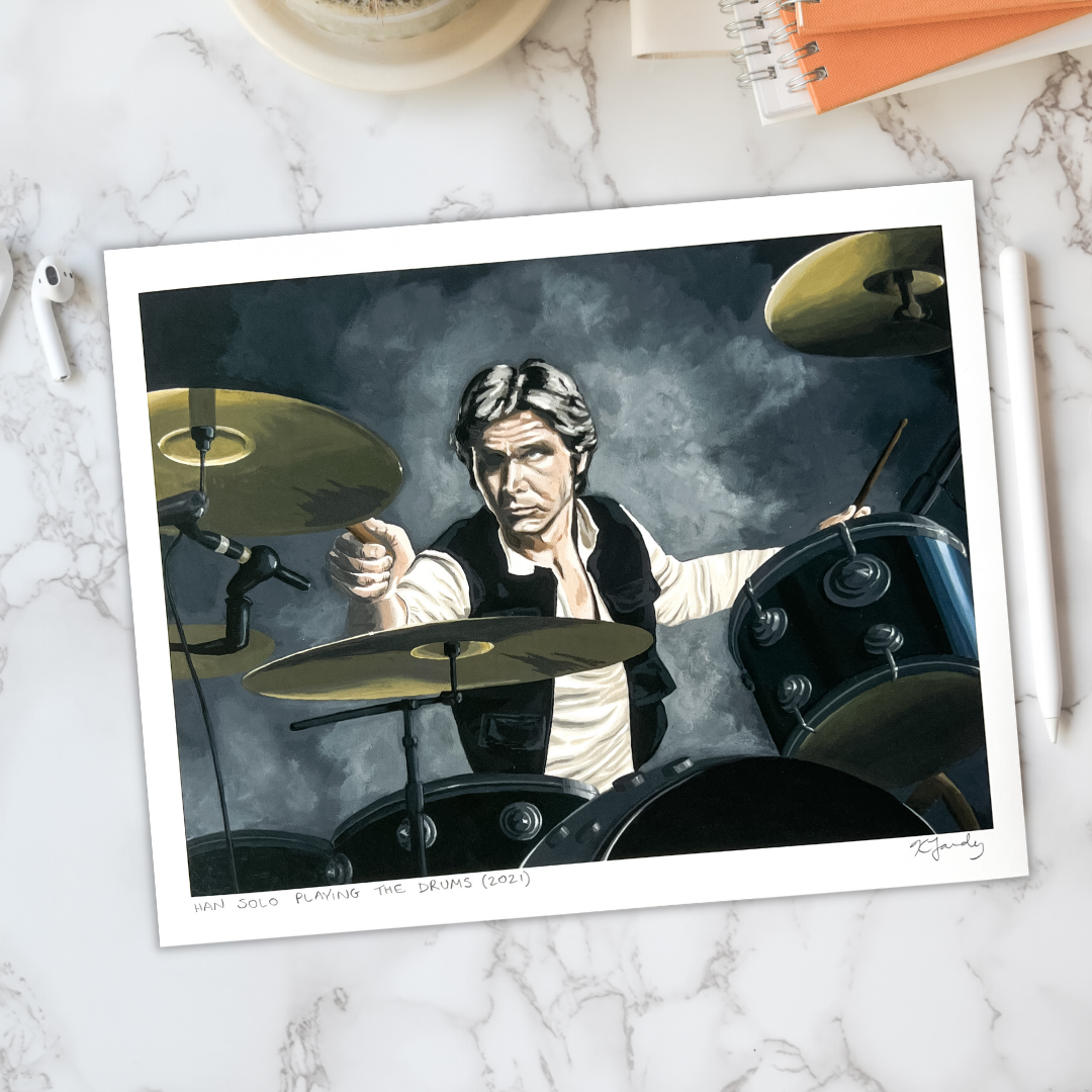 Print - H Playing the Drums (2 sizes)
