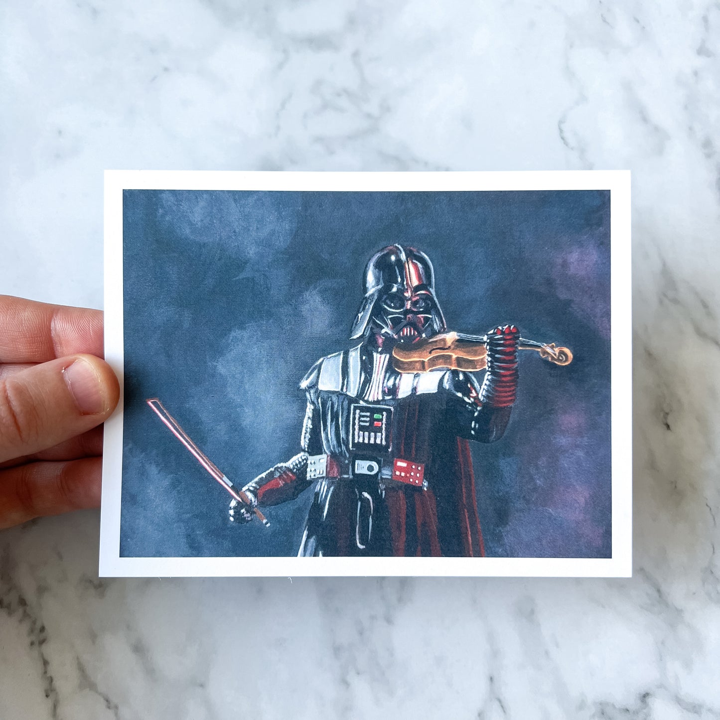 Postcard print - "D Playing the Violin"