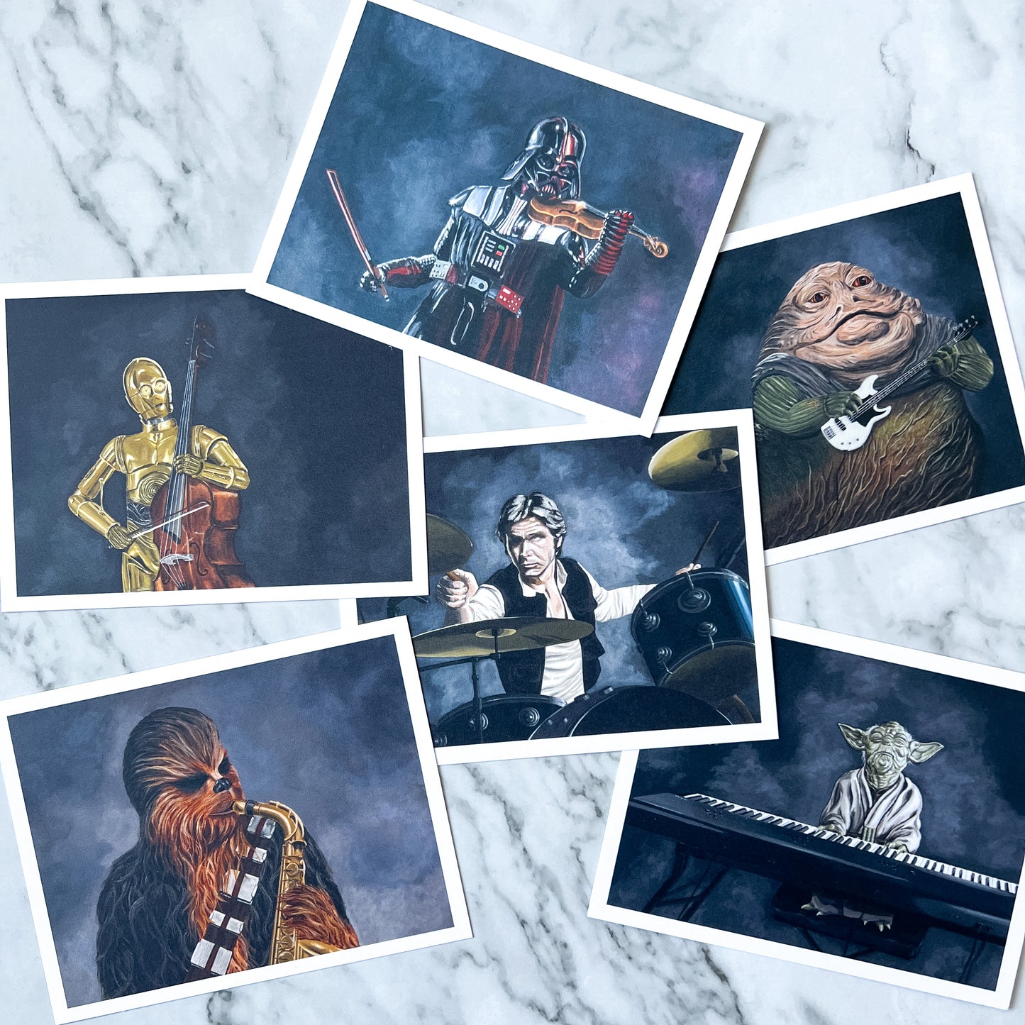 Postcard print - "D Playing the Violin"