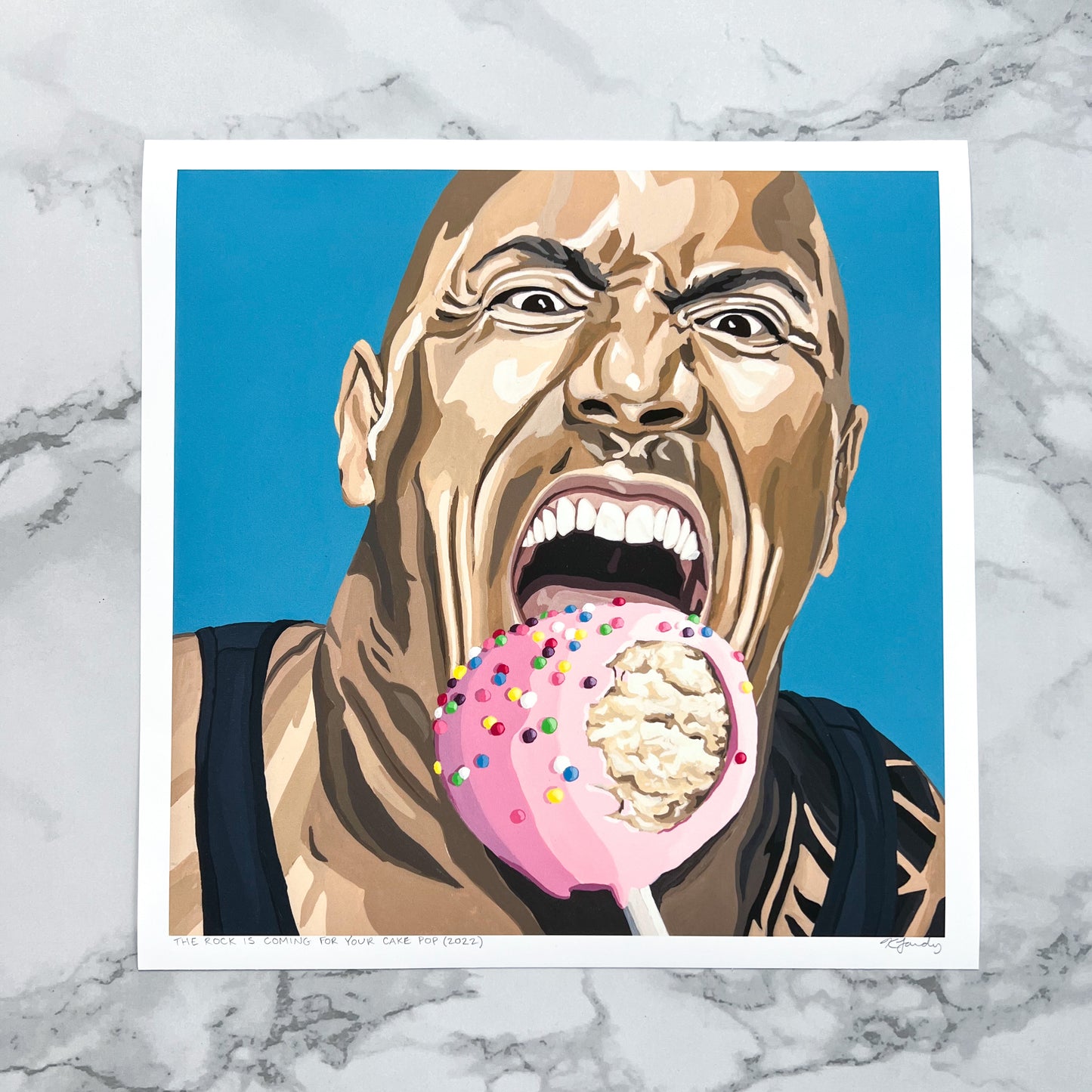 Print - The Rock Is Coming For Your Cake Pop (2 sizes)