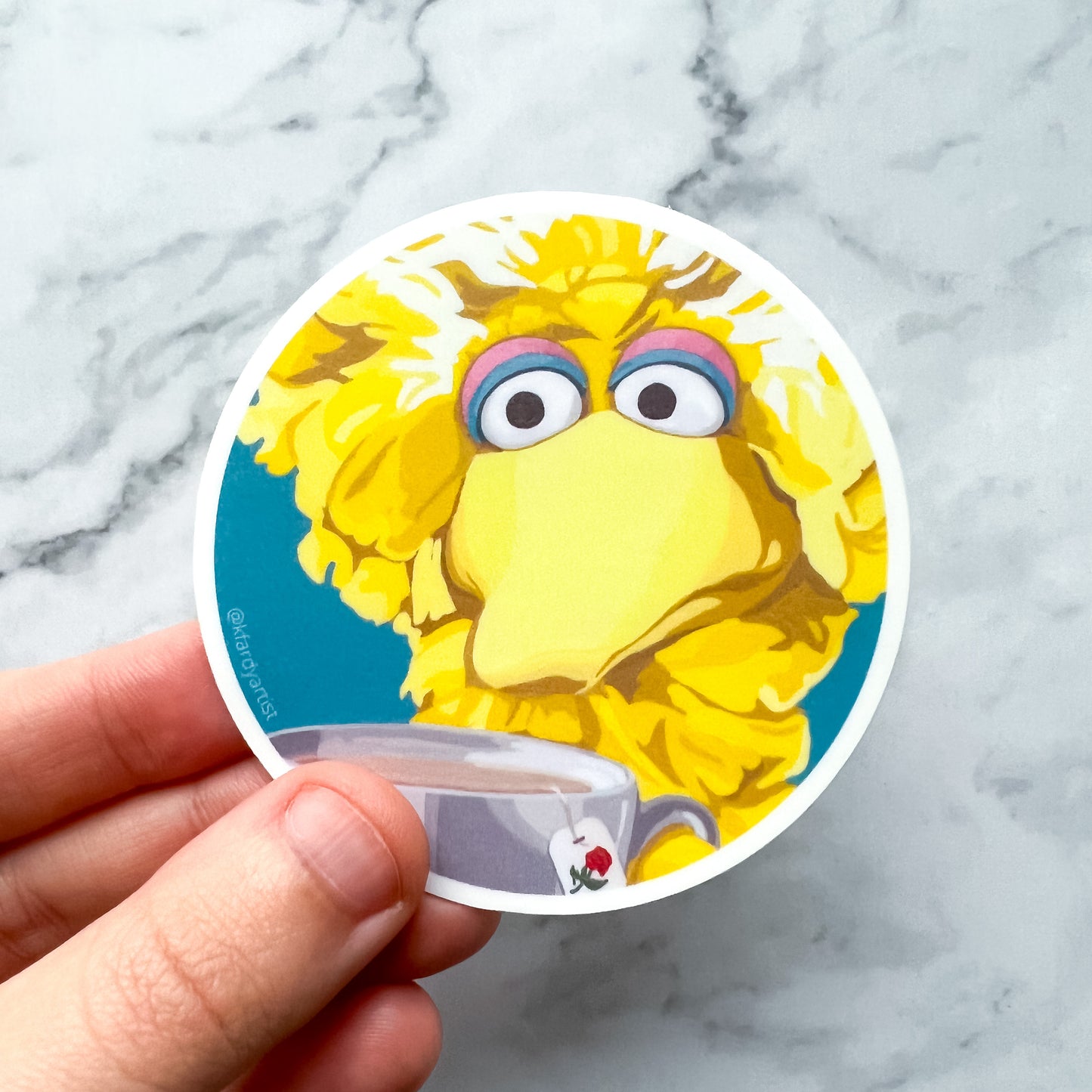 Big Bird round 3" sticker