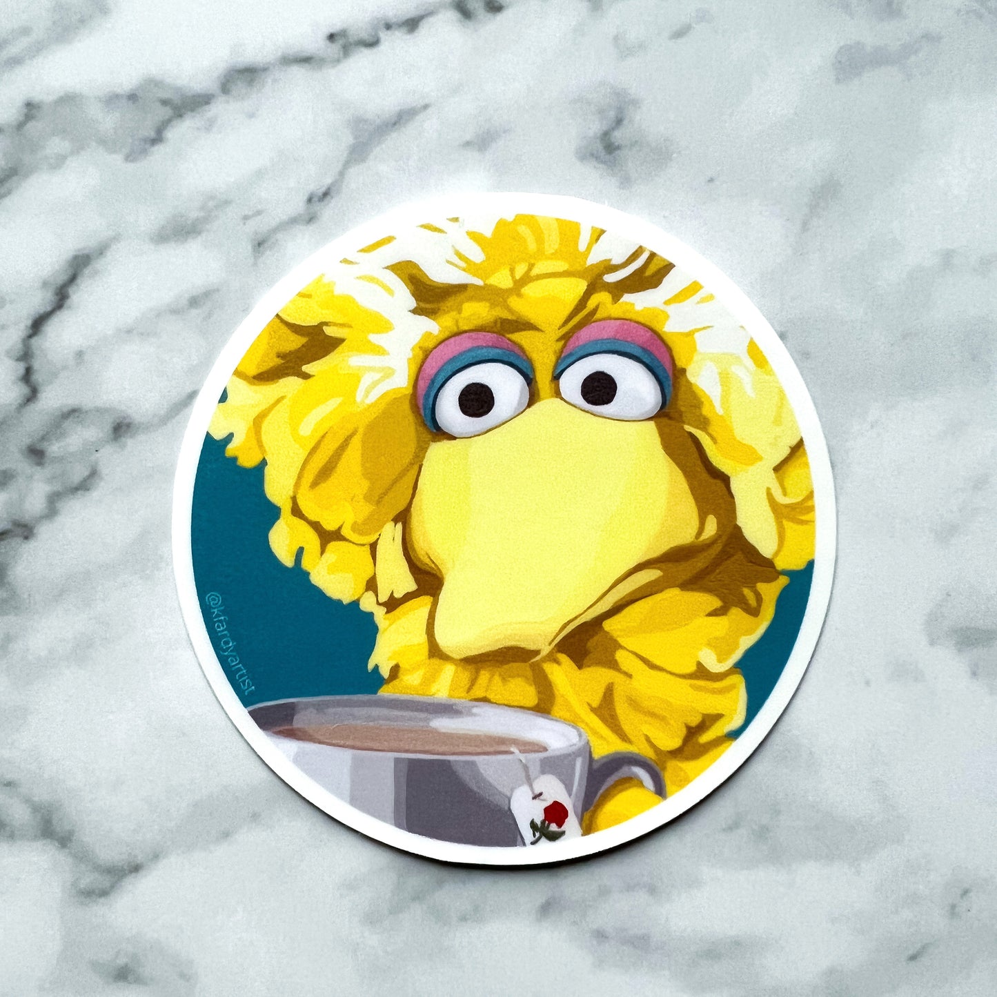 Big Bird round 3" sticker