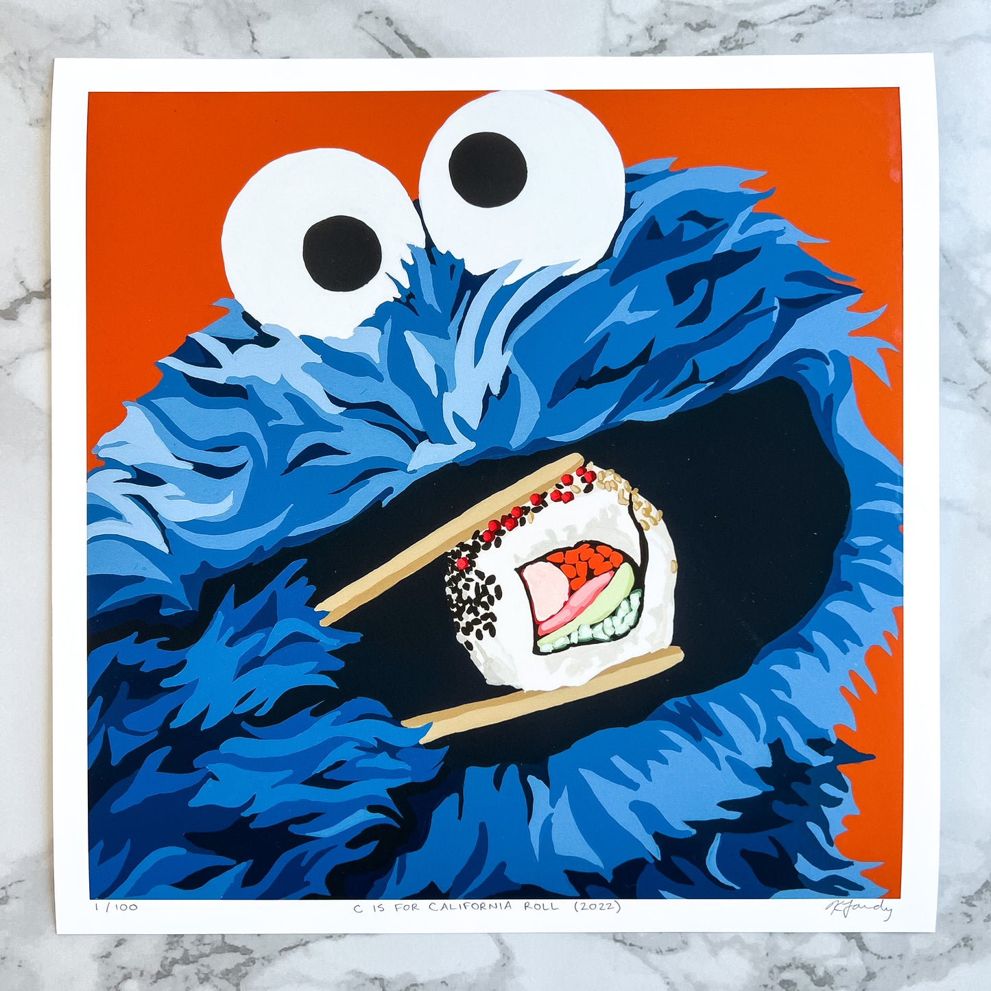 Print - C Is For California Roll (2 sizes)