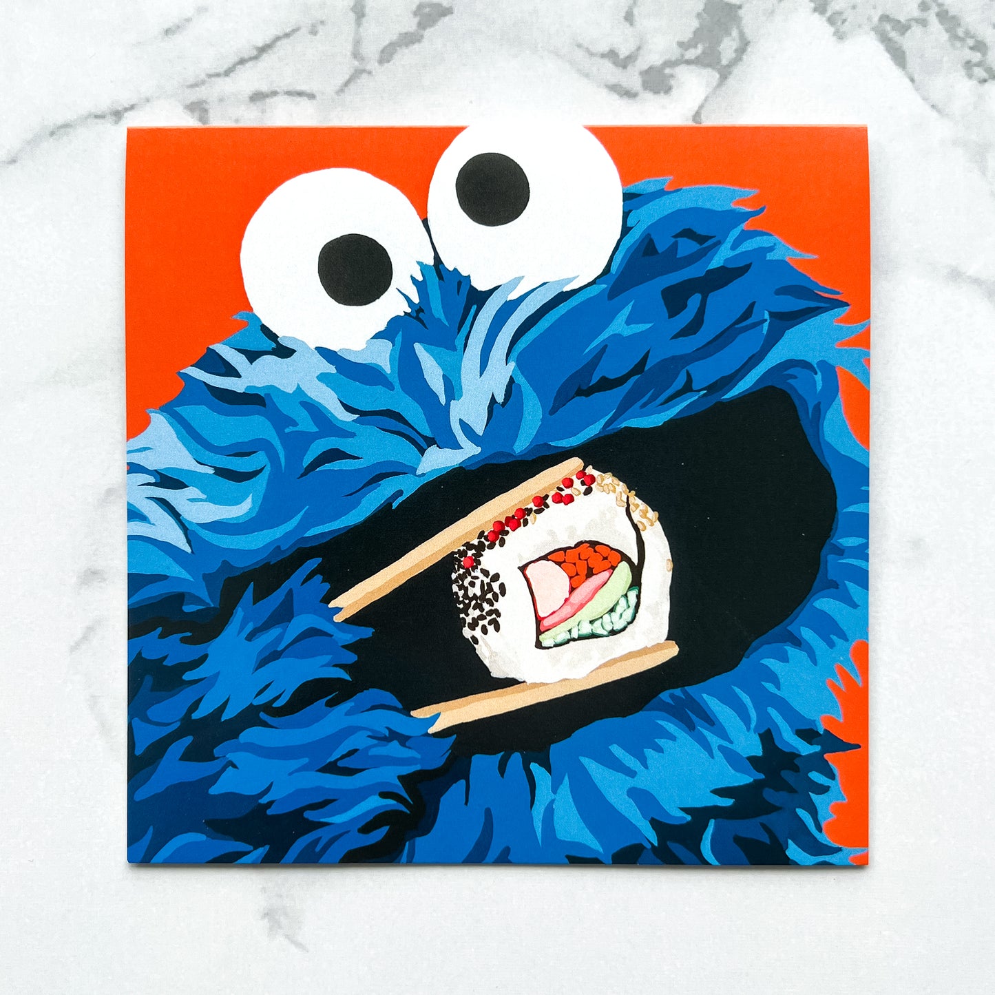 Blank greeting card - "C Is For California Roll"