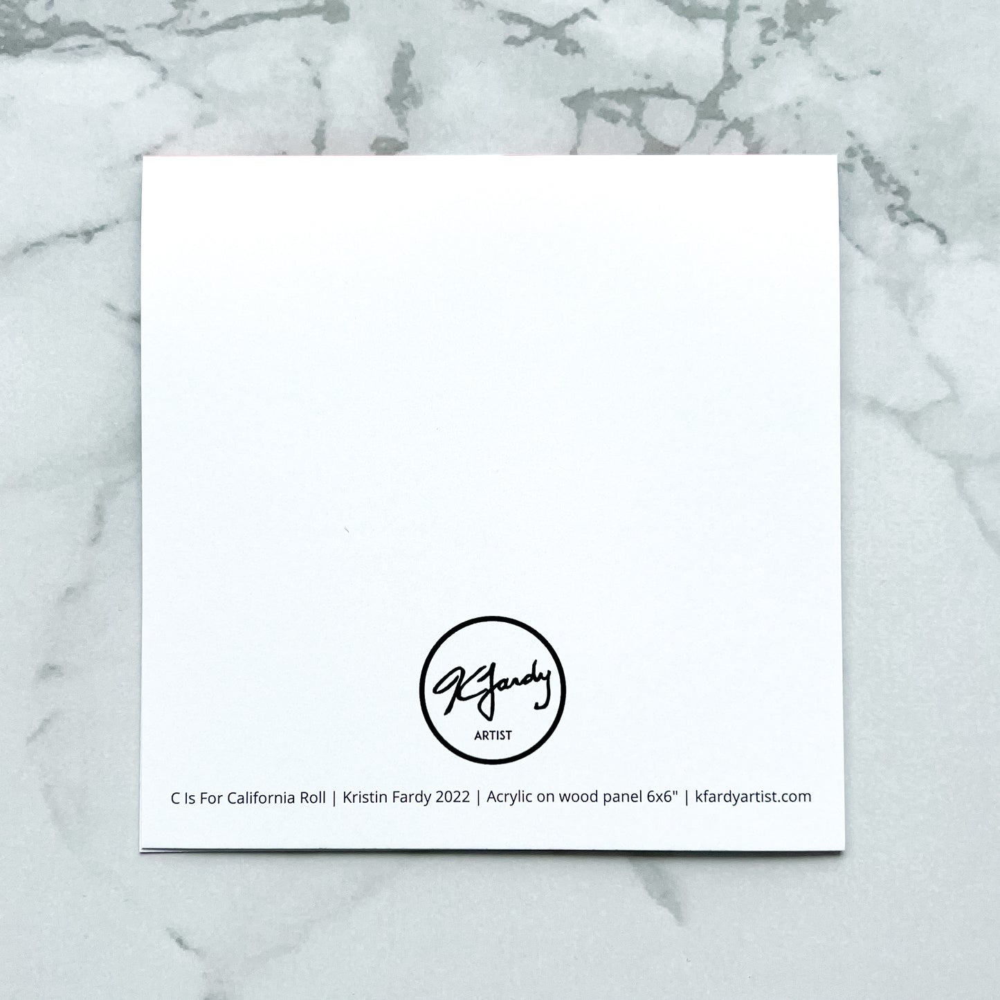 Blank greeting card - "C Is For California Roll"