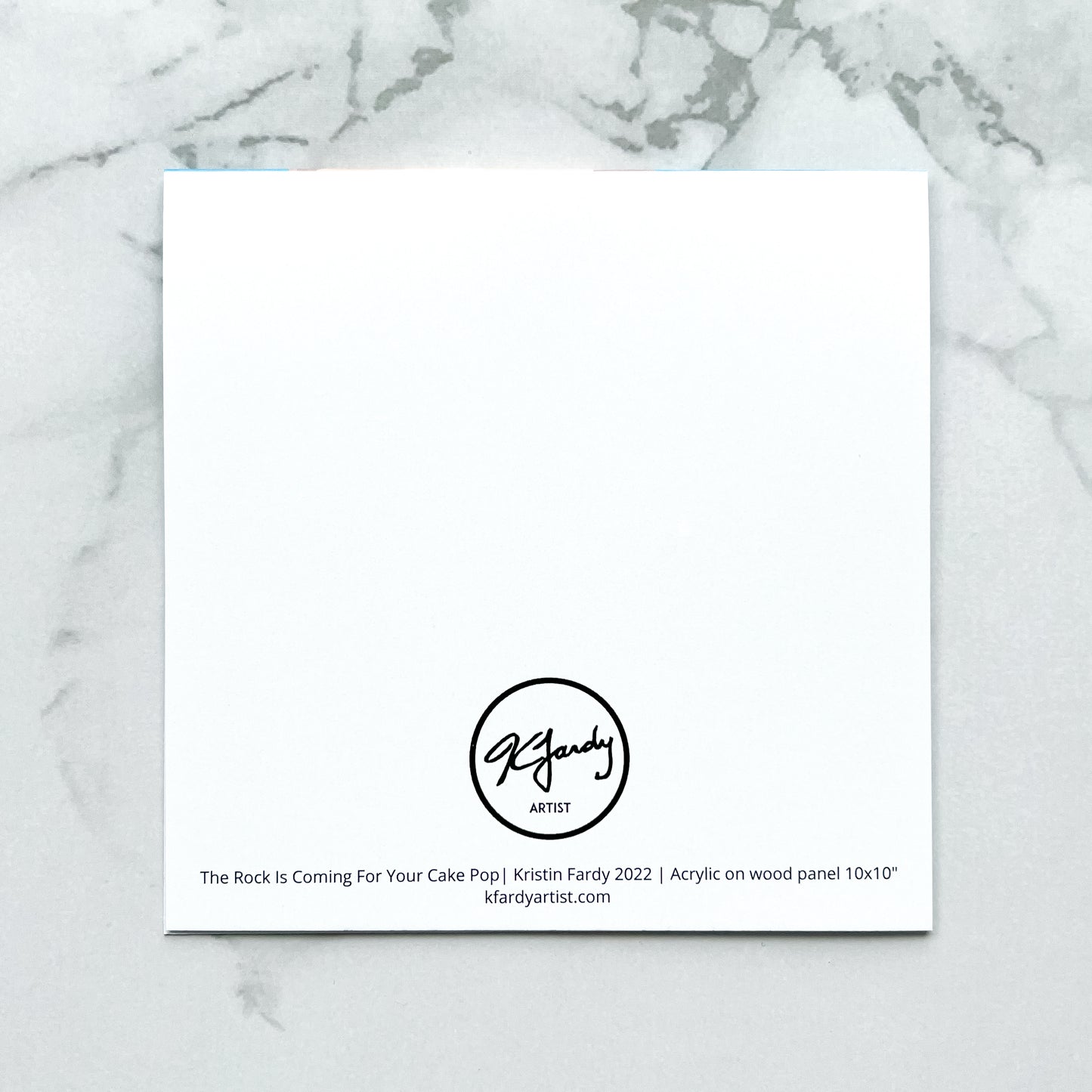 Blank greeting card - The Rock eating a cake pop