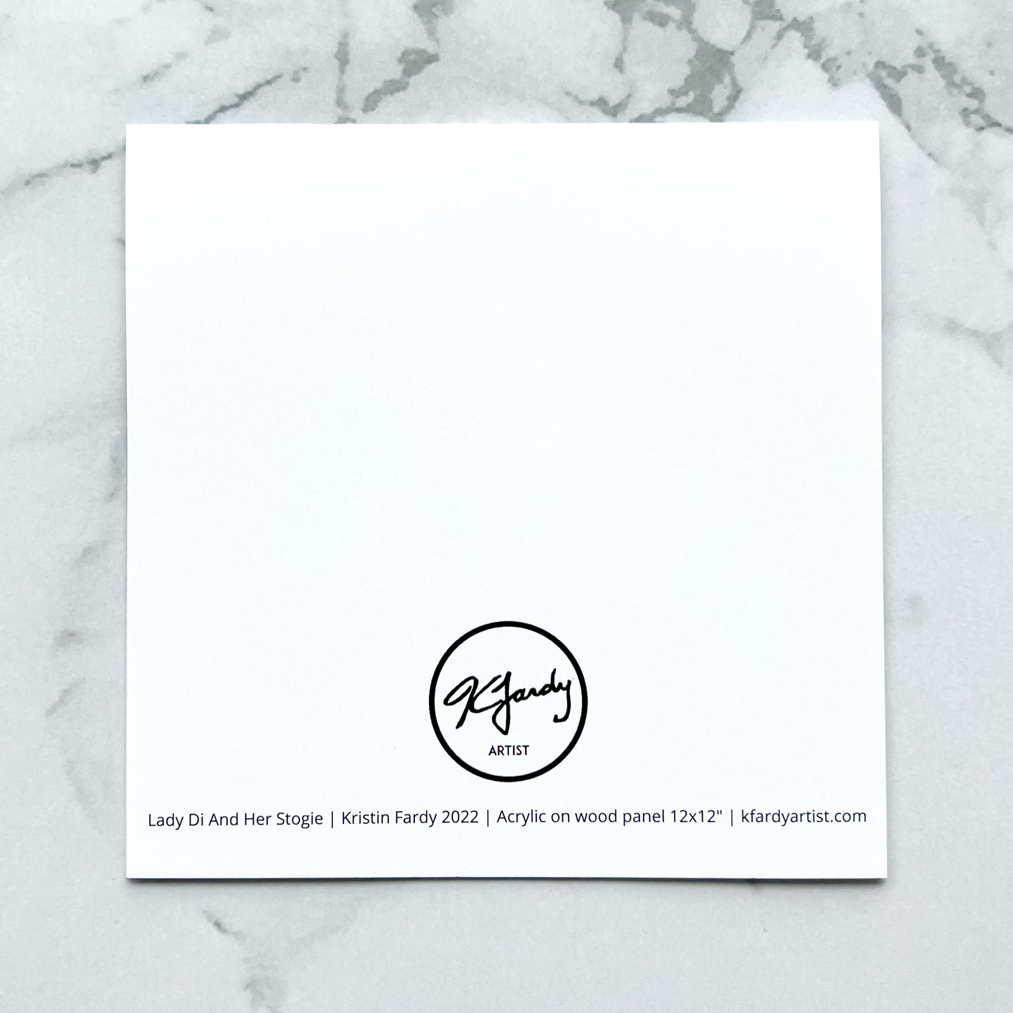 Blank greeting card - Lady Di And Her Stogie