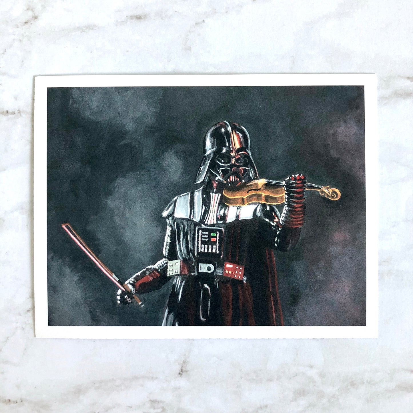 Postcard print - "D Playing the Violin"