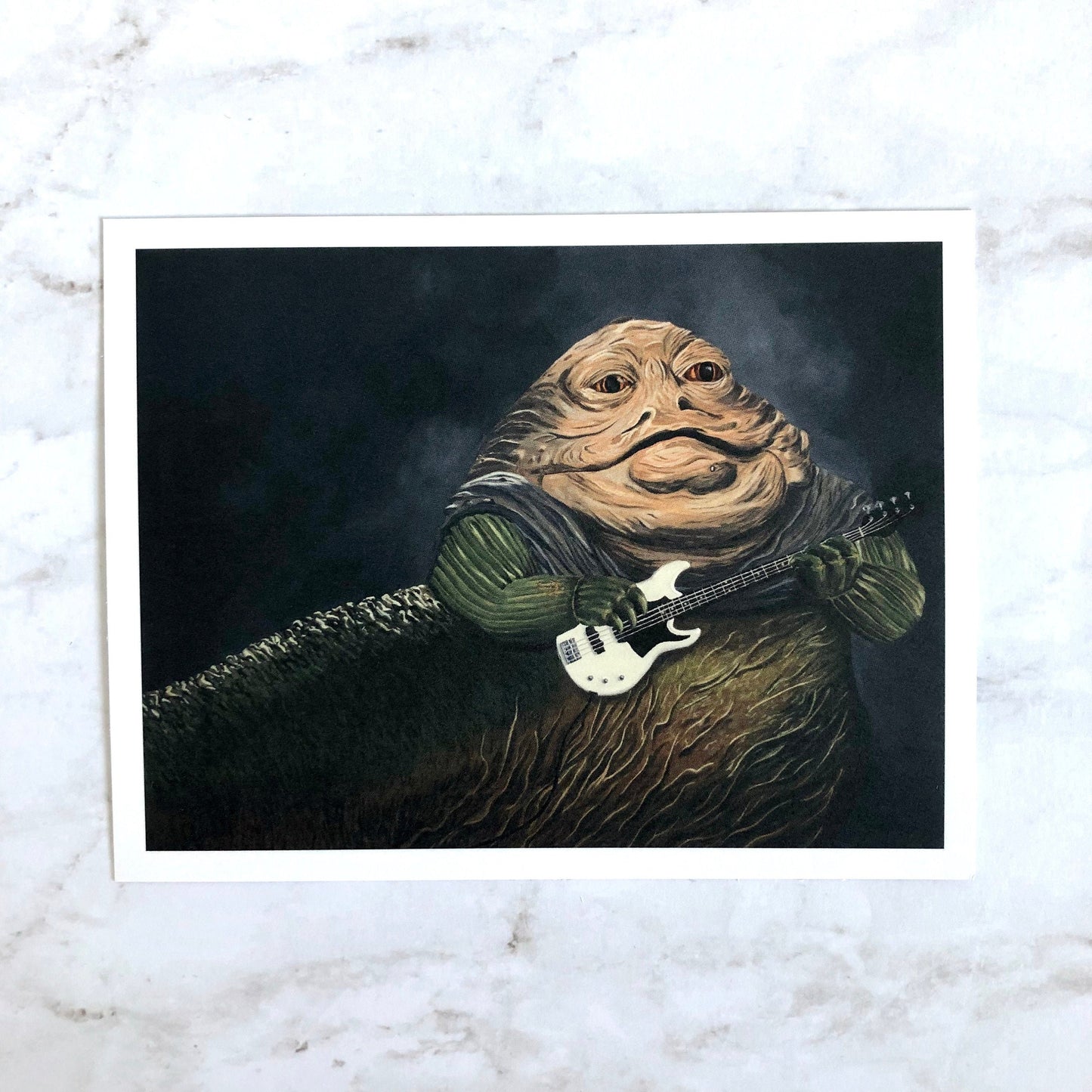 Postcard print - "J Playing the Electric Bass"