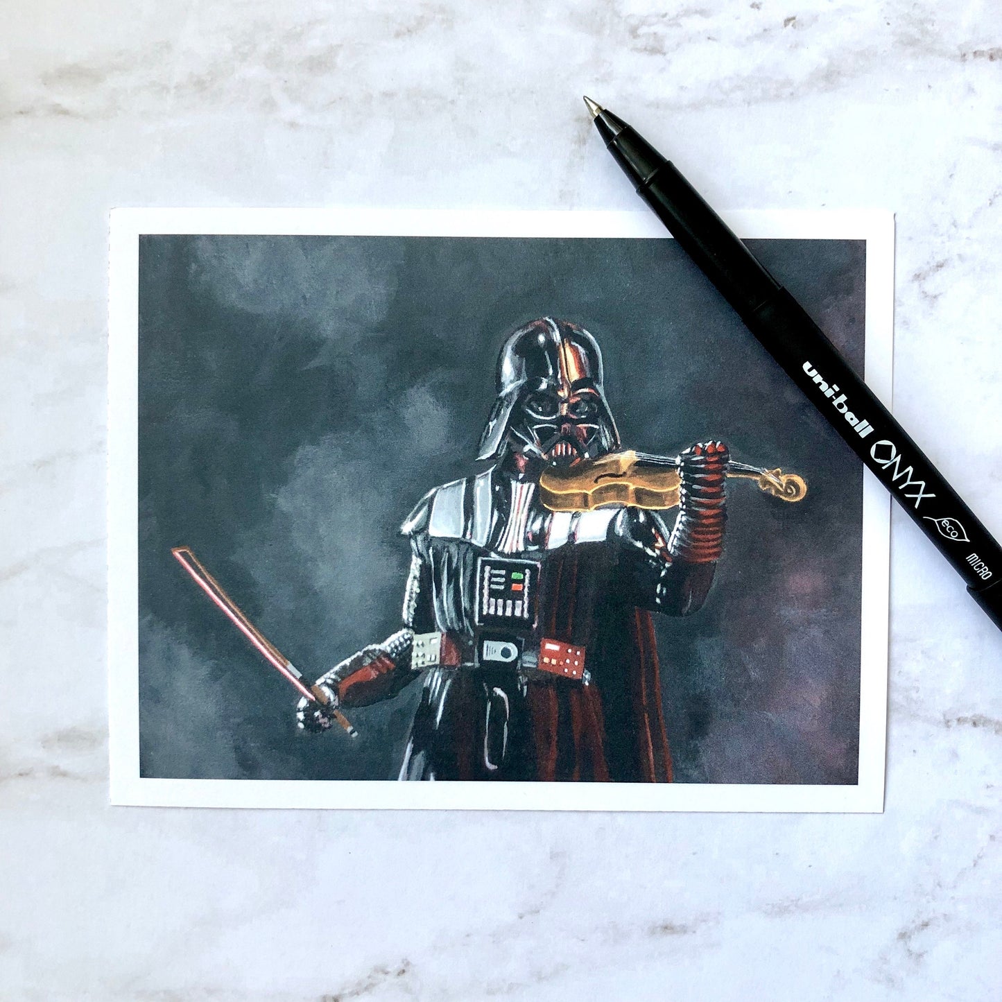 Postcard print - "D Playing the Violin"