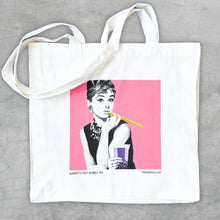 Load image into Gallery viewer, Audrey&#39;s First Bubble Tea tote bag
