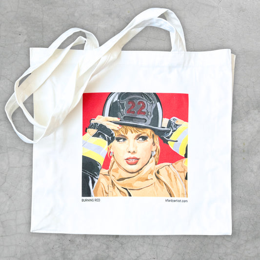 Burning Red tote bag