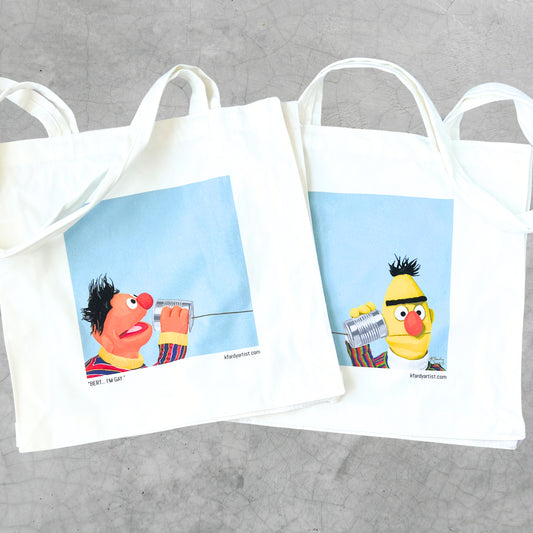 "B... I'm Gay." double-sided tote bag