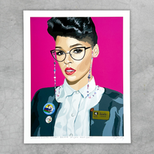Load image into Gallery viewer, Fine art print  - &quot;Janelle Monáe Doesn&#39;t Believe In Late Fees&quot; (2 sizes)
