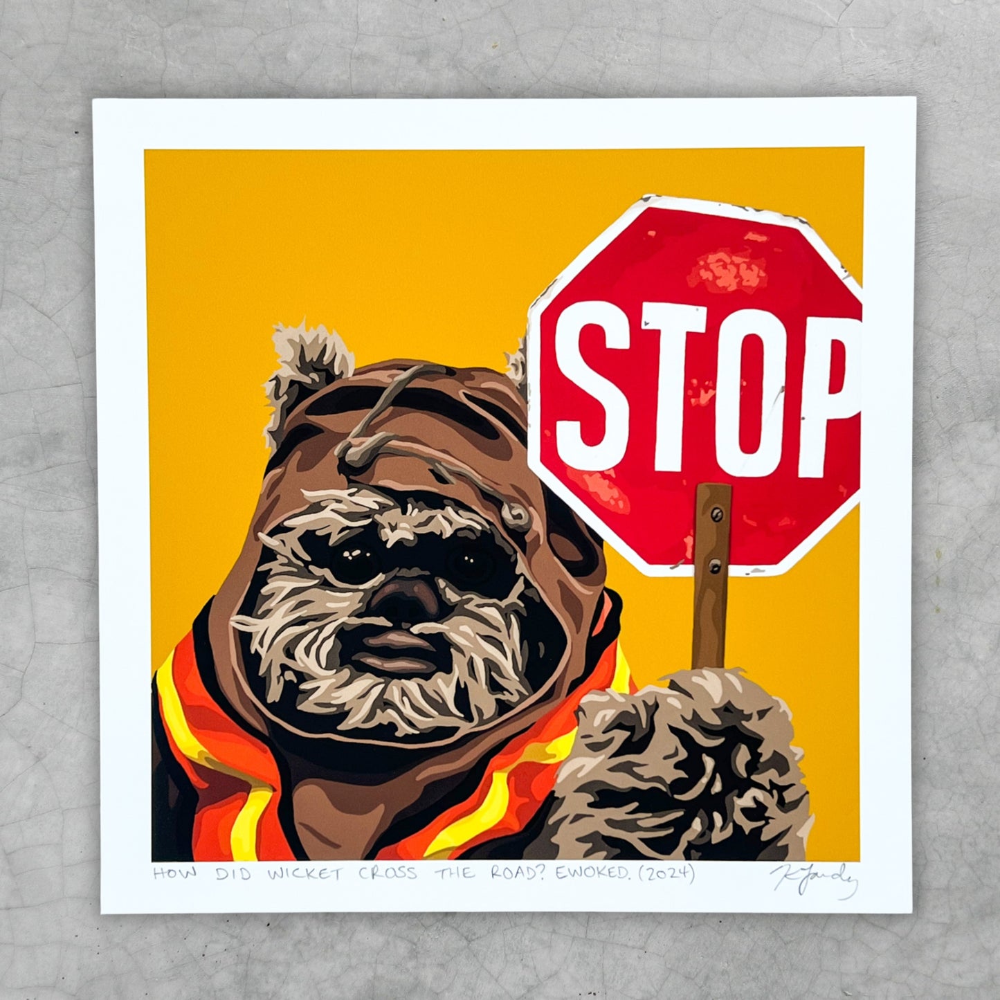 Fine art print  - How Did Wicket Cross The Road? Ewoked. (2 sizes)