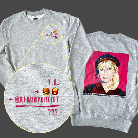 Drive Thru (Taylor's Version) grey crew sweatshirt