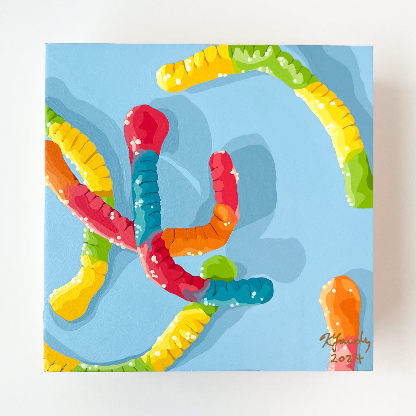 Sour Gummy Worms | 5x5”