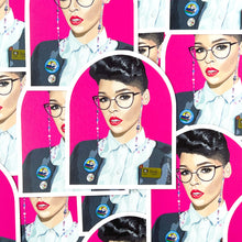 Load image into Gallery viewer, Janelle Monáe librarian arched 3&quot; sticker
