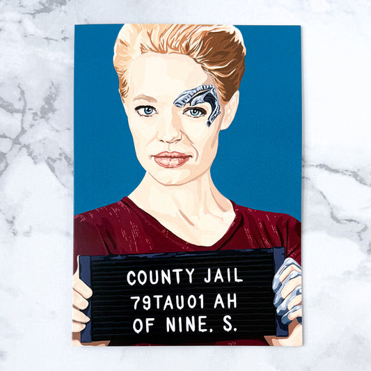 Blank greeting card - Seven Of Crime